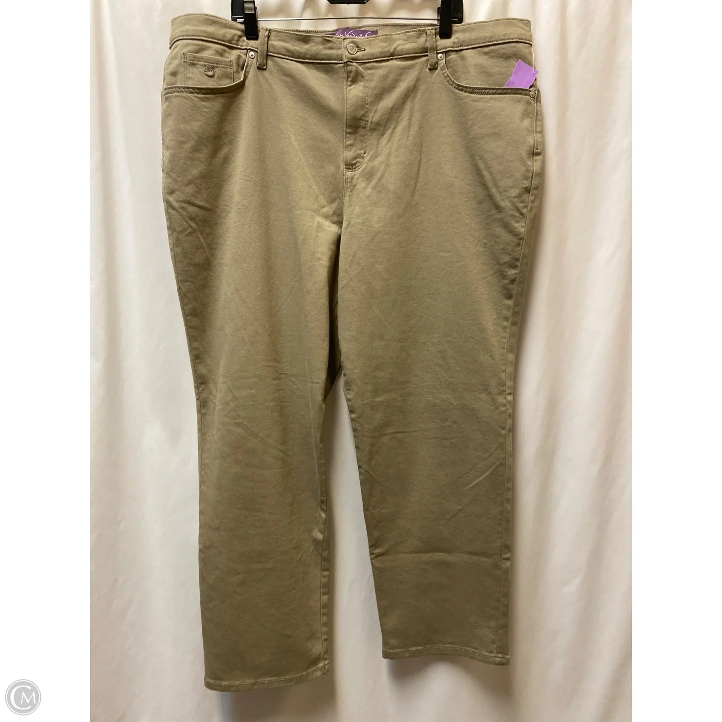 Pants Lounge By Gloria Vanderbilt In Beige, Size: 22