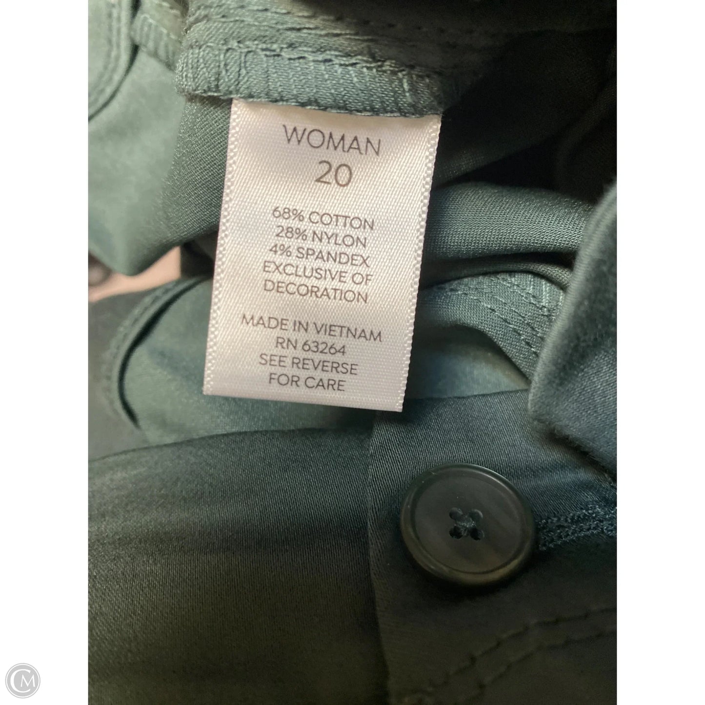 Pants Cargo & Utility By Westport In Green, Size: 20