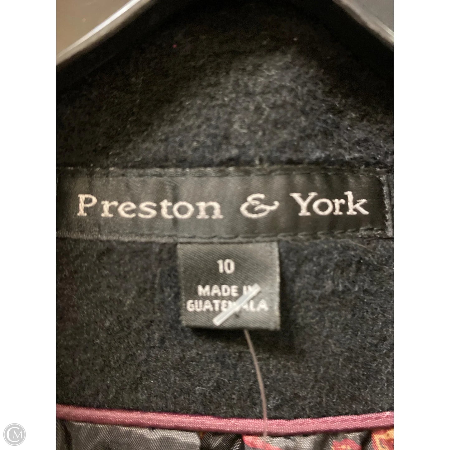 Coat Peacoat By Preston And New York In Black, Size: M