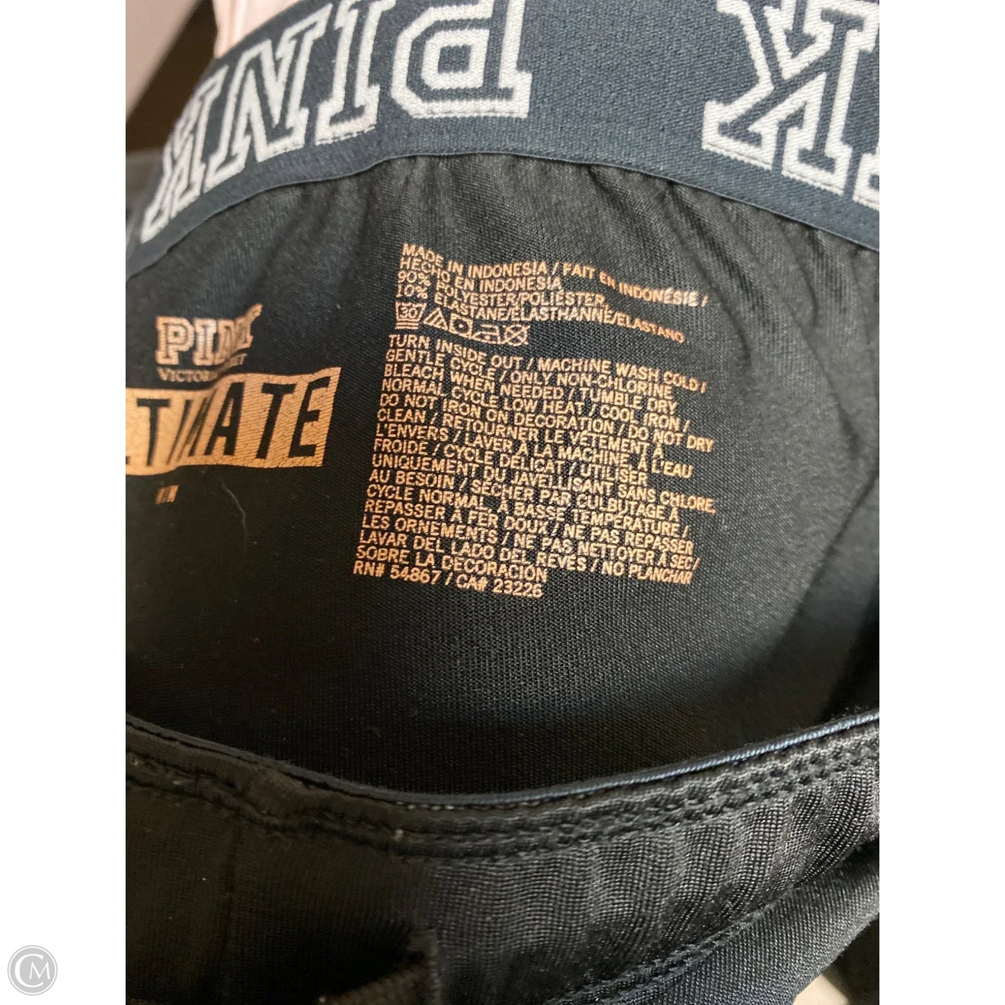 Athletic Pants By Pink In Black, Size: M