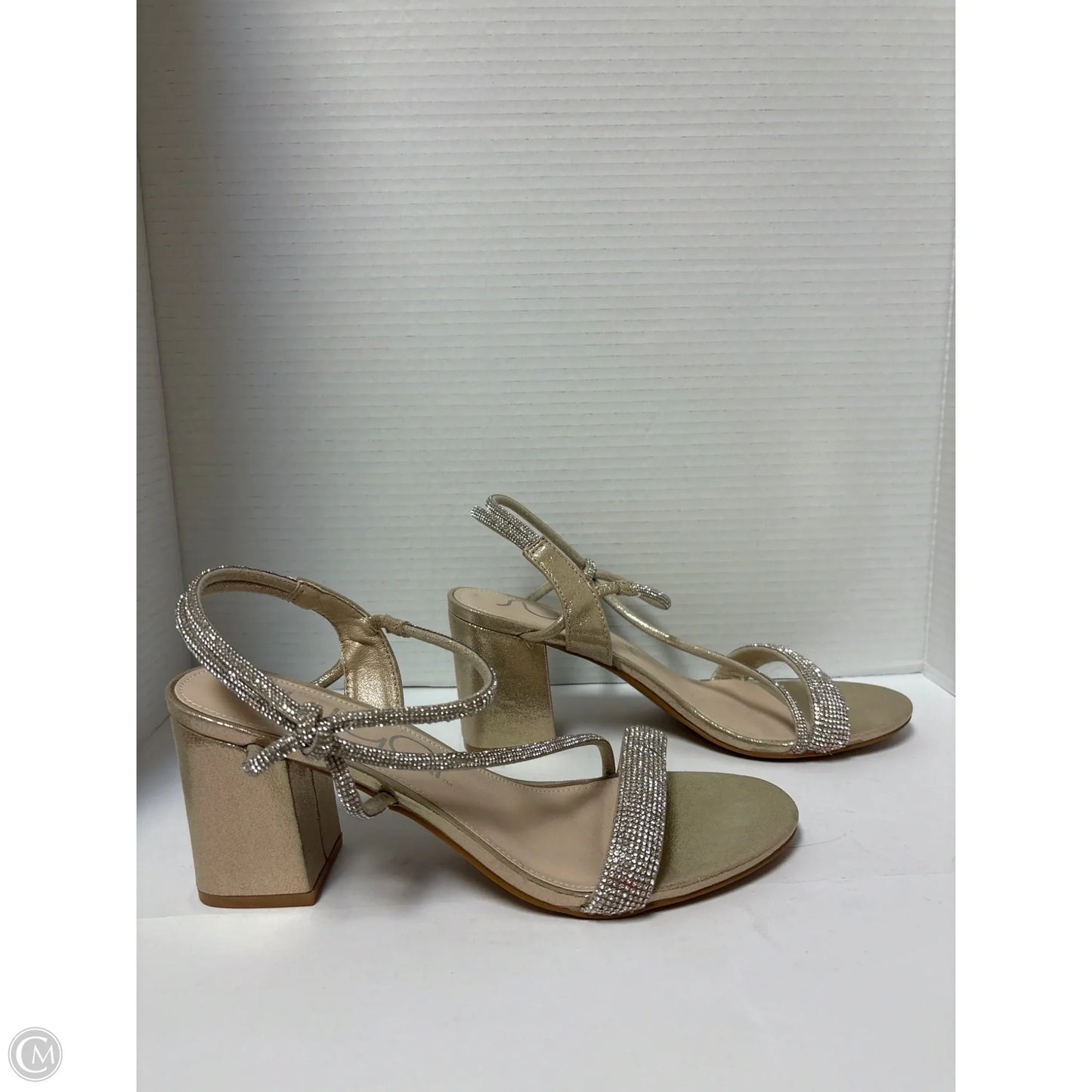 Shoes Heels Block By Sugar In Silver, Size: 9
