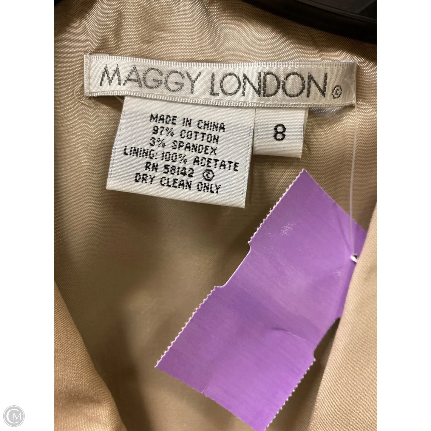 Blazer By Maggy London In Beige, Size: 8