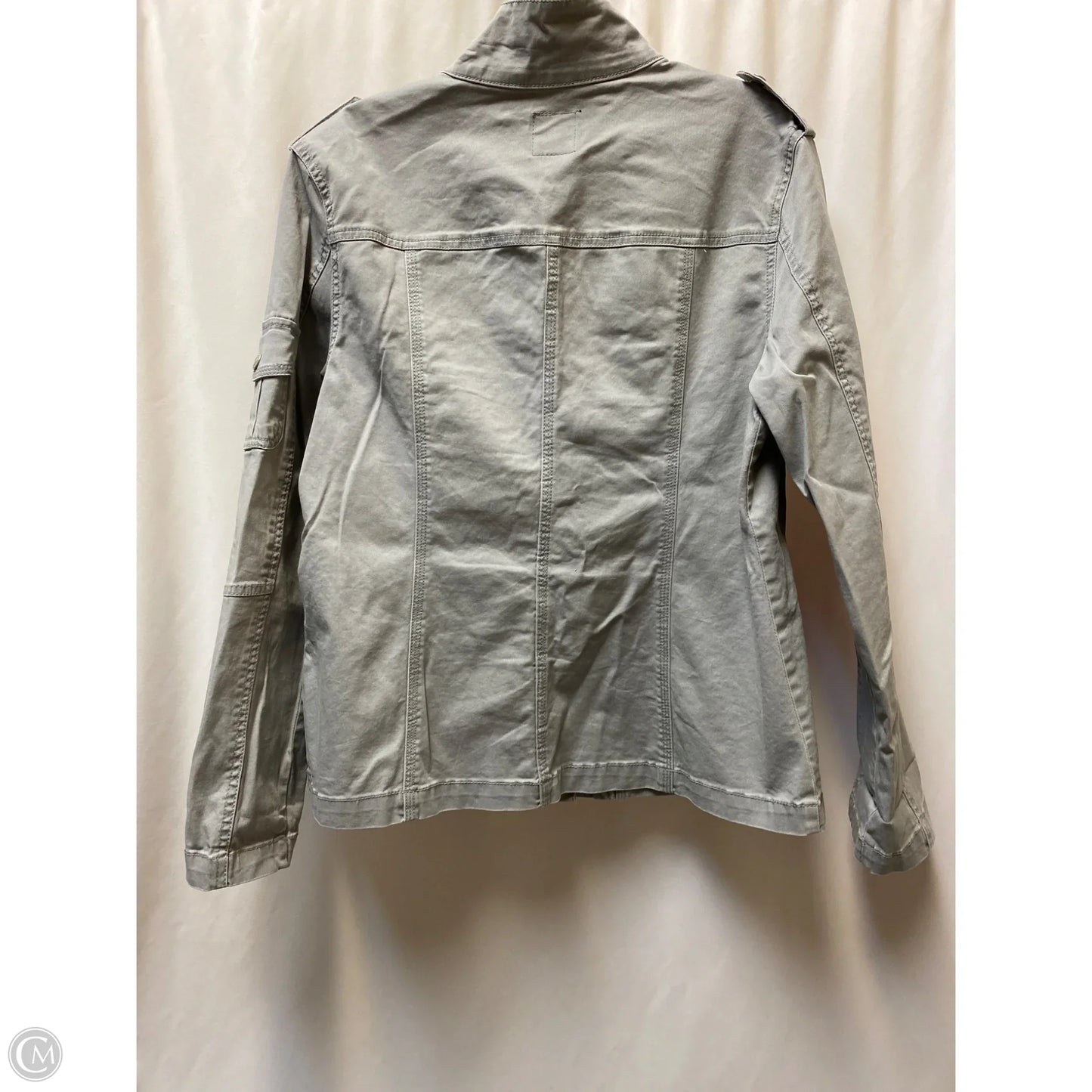 Jacket Denim By Kensie In Grey Denim, Size: L