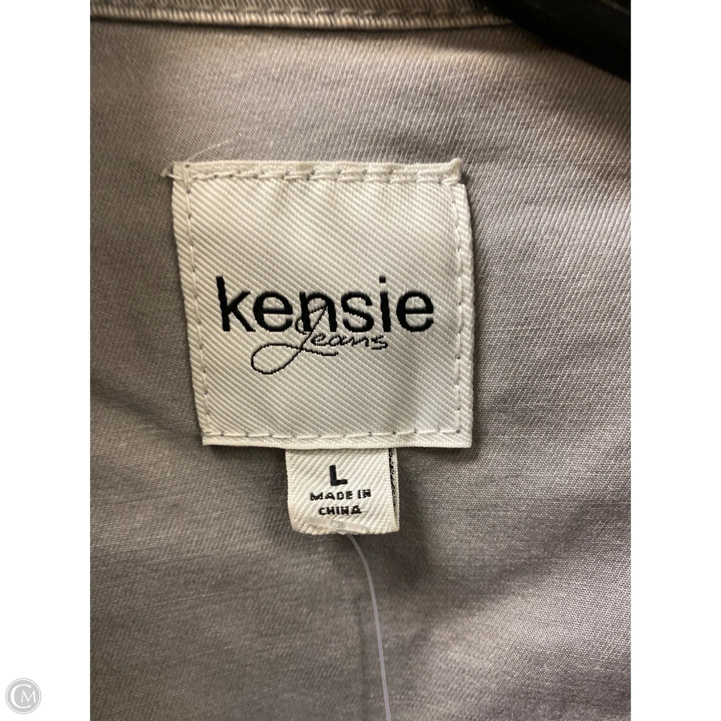 Jacket Denim By Kensie In Grey Denim, Size: L