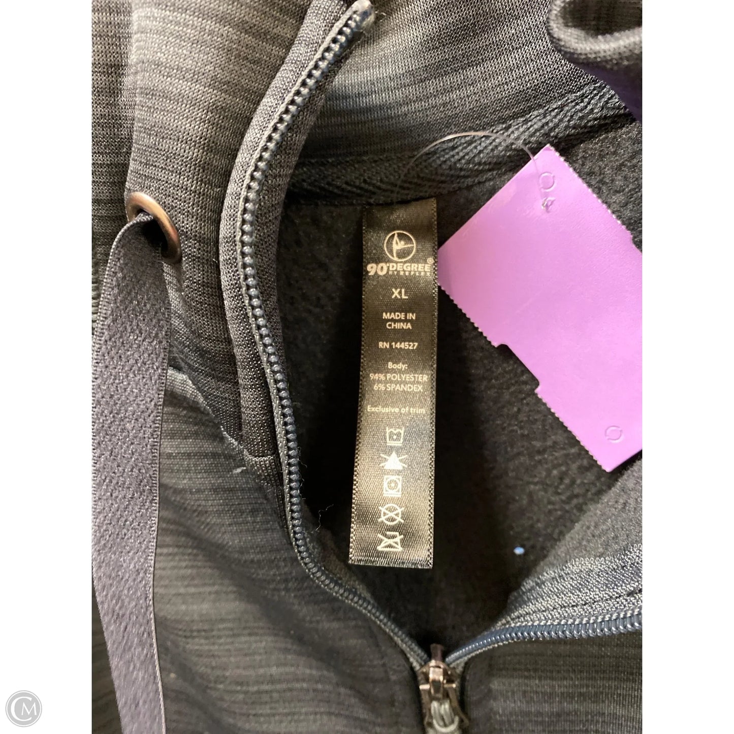 Athletic Jacket By 90 Degrees By Reflex In Black, Size: Xl