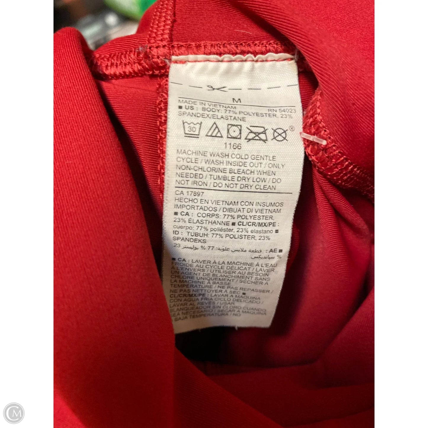 Athletic Leggings By Old Navy In Red, Size: M