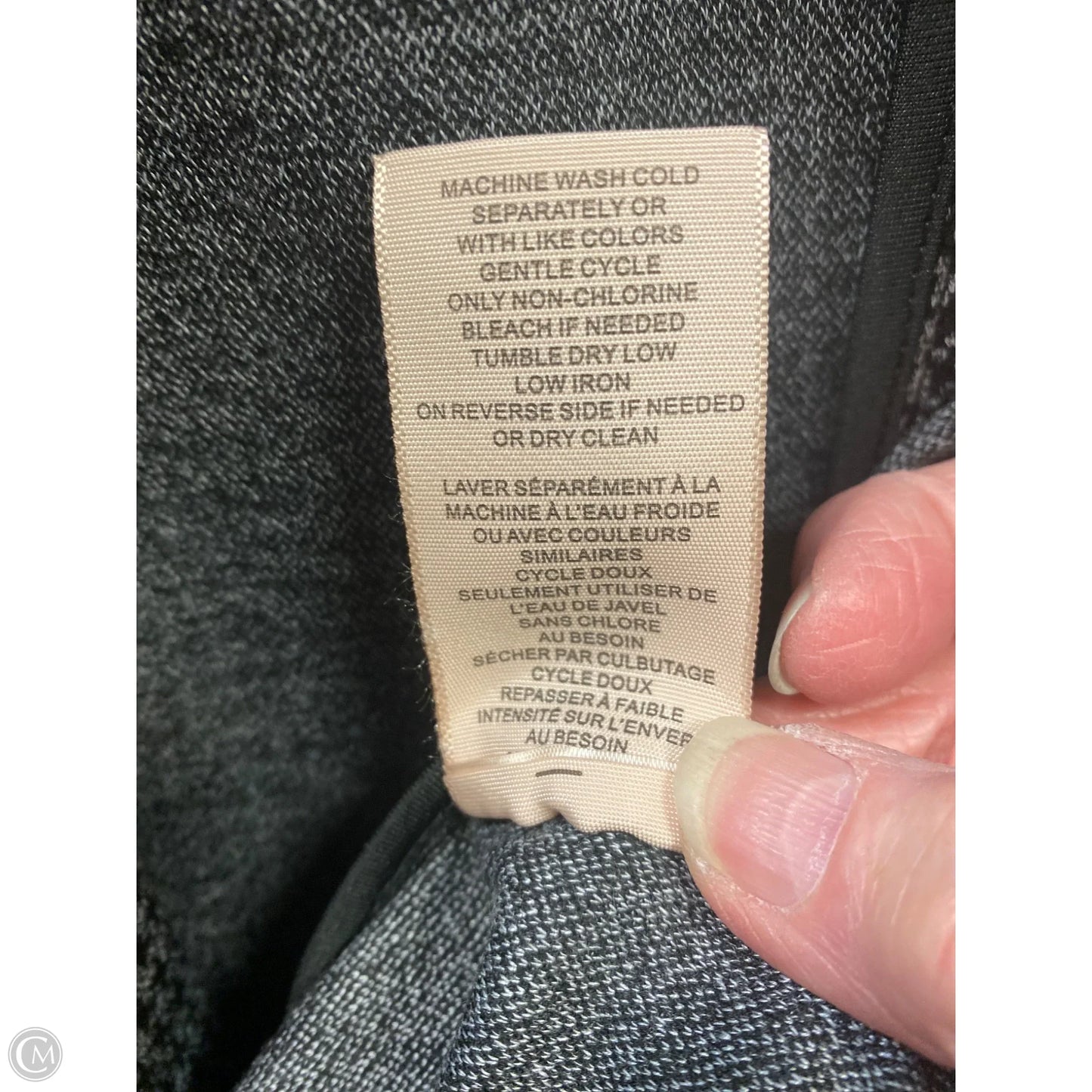 Coat Peacoat By Philosophy In Black & Grey, Size: 1x