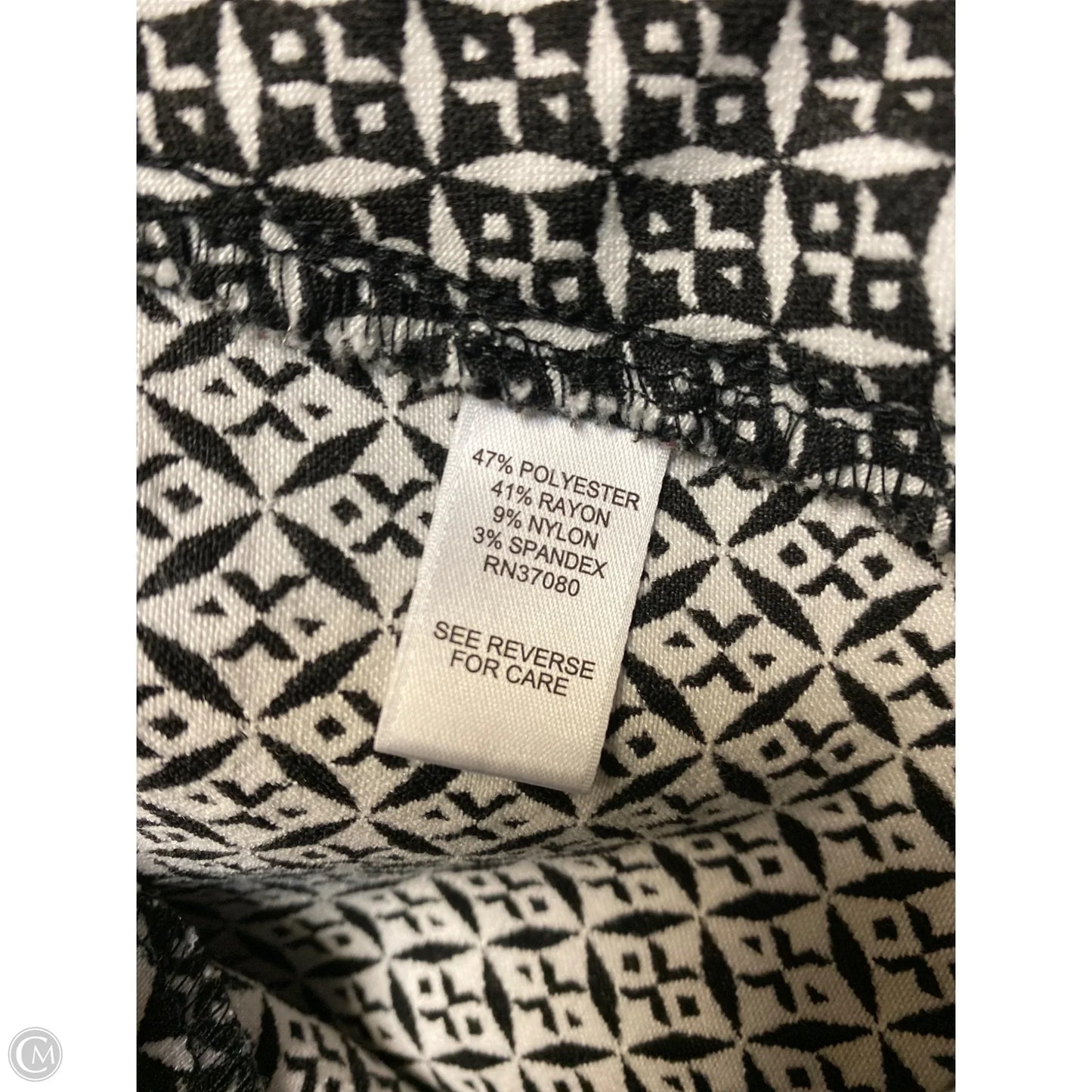 Pants Dress By Cato In Black & White, Size: 12