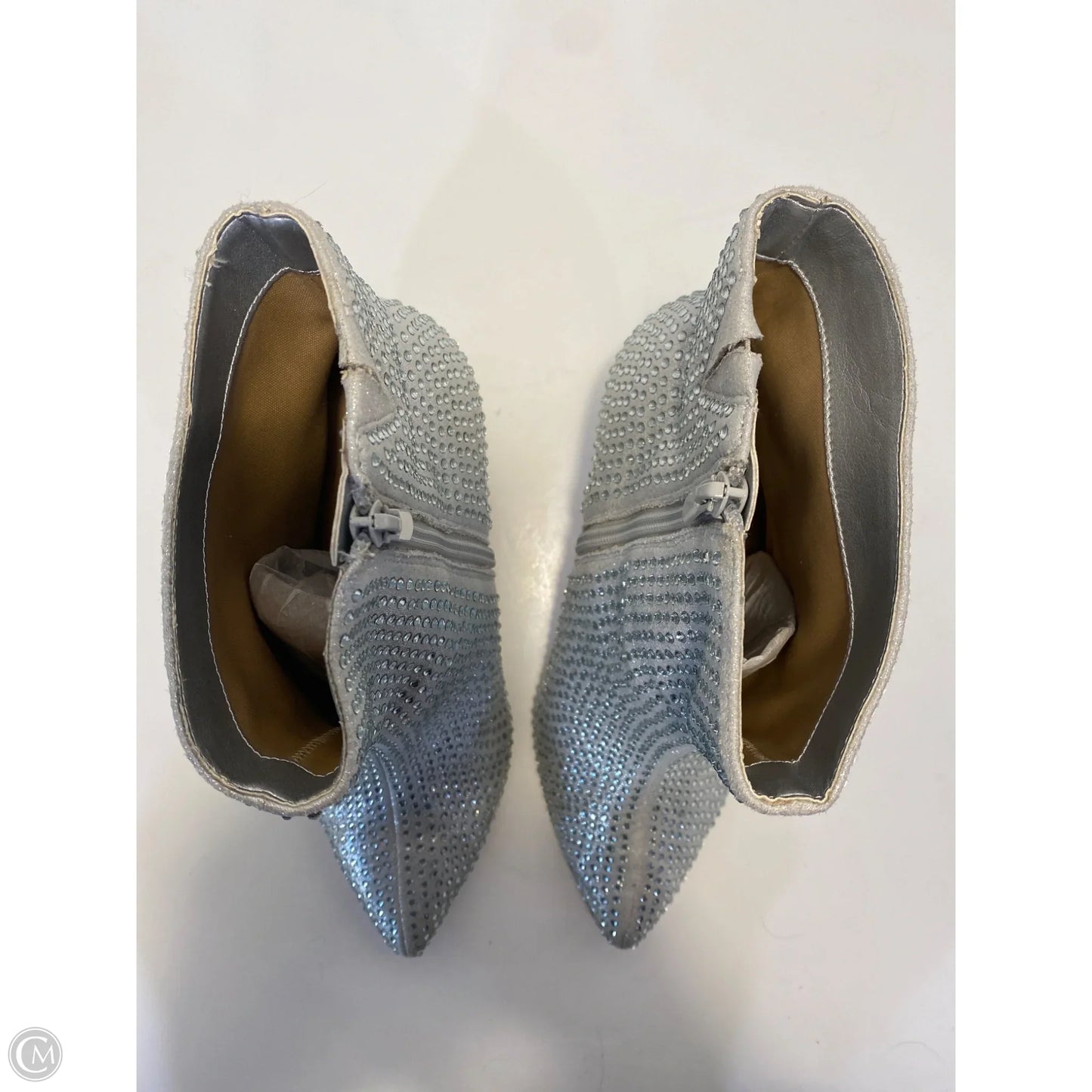 Boots Ankle Heels By Torrid In Silver, Size: 8.5