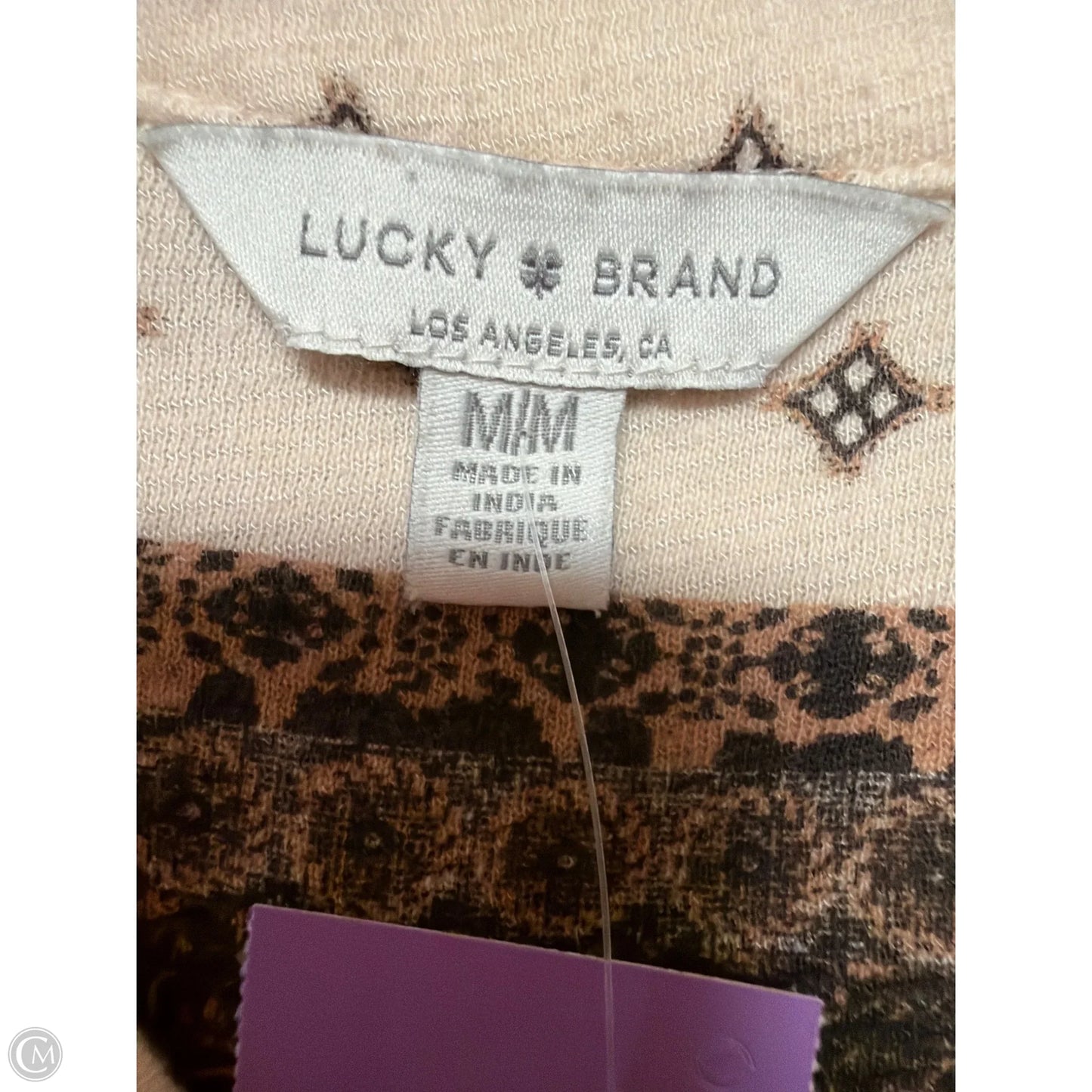 Top Long Sleeve By Lucky Brand In Tan, Size: M