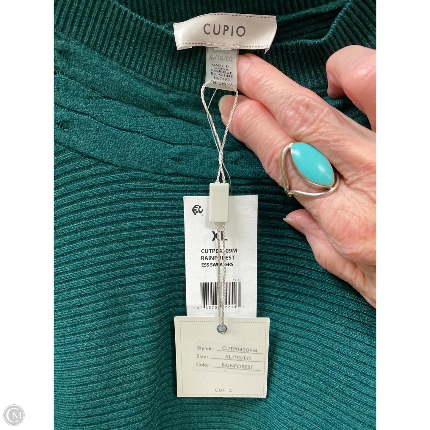 Sweater By Cupio In Green, Size: Xl