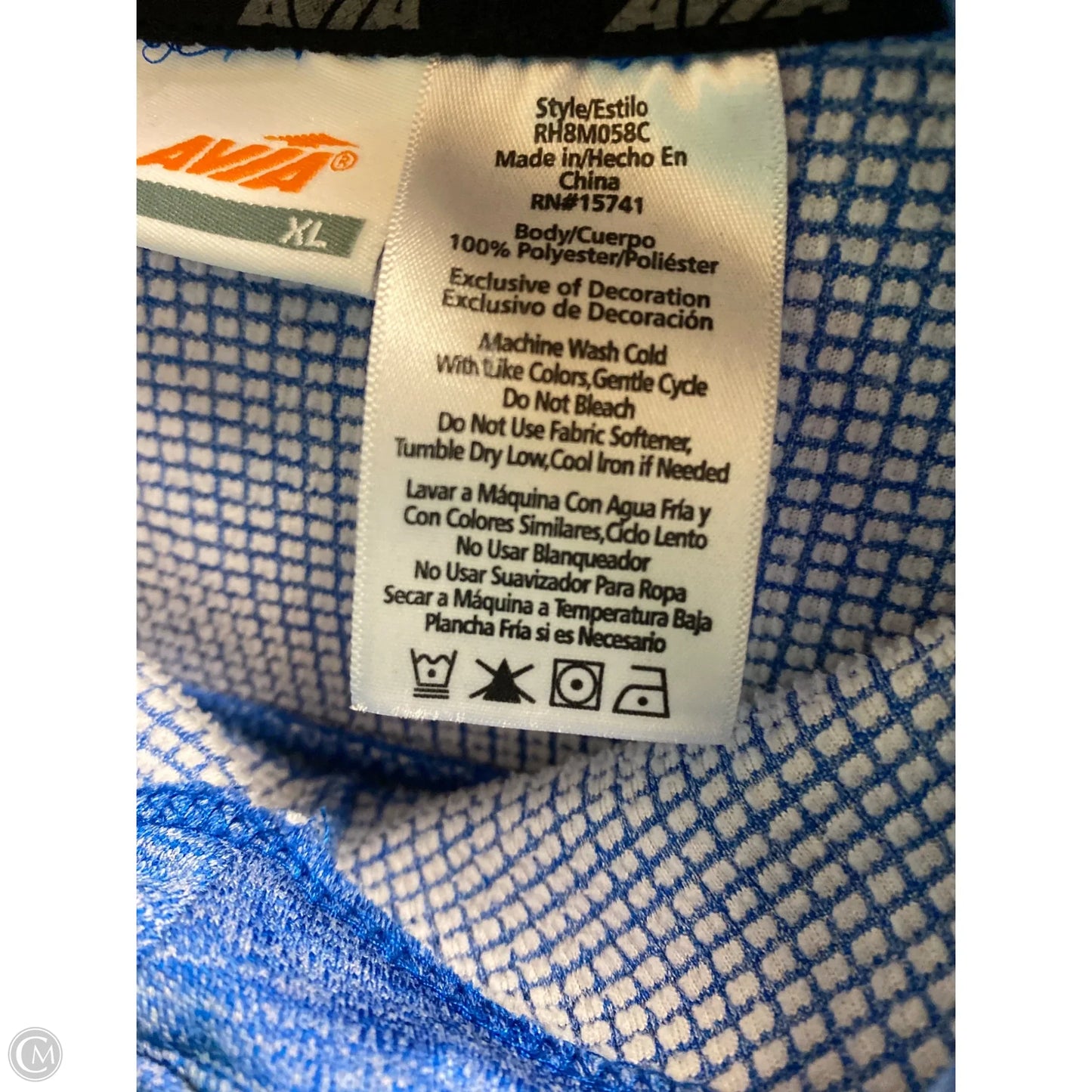 Athletic Top Long Sleeve Hoodie By Avia In Blue, Size: Xl