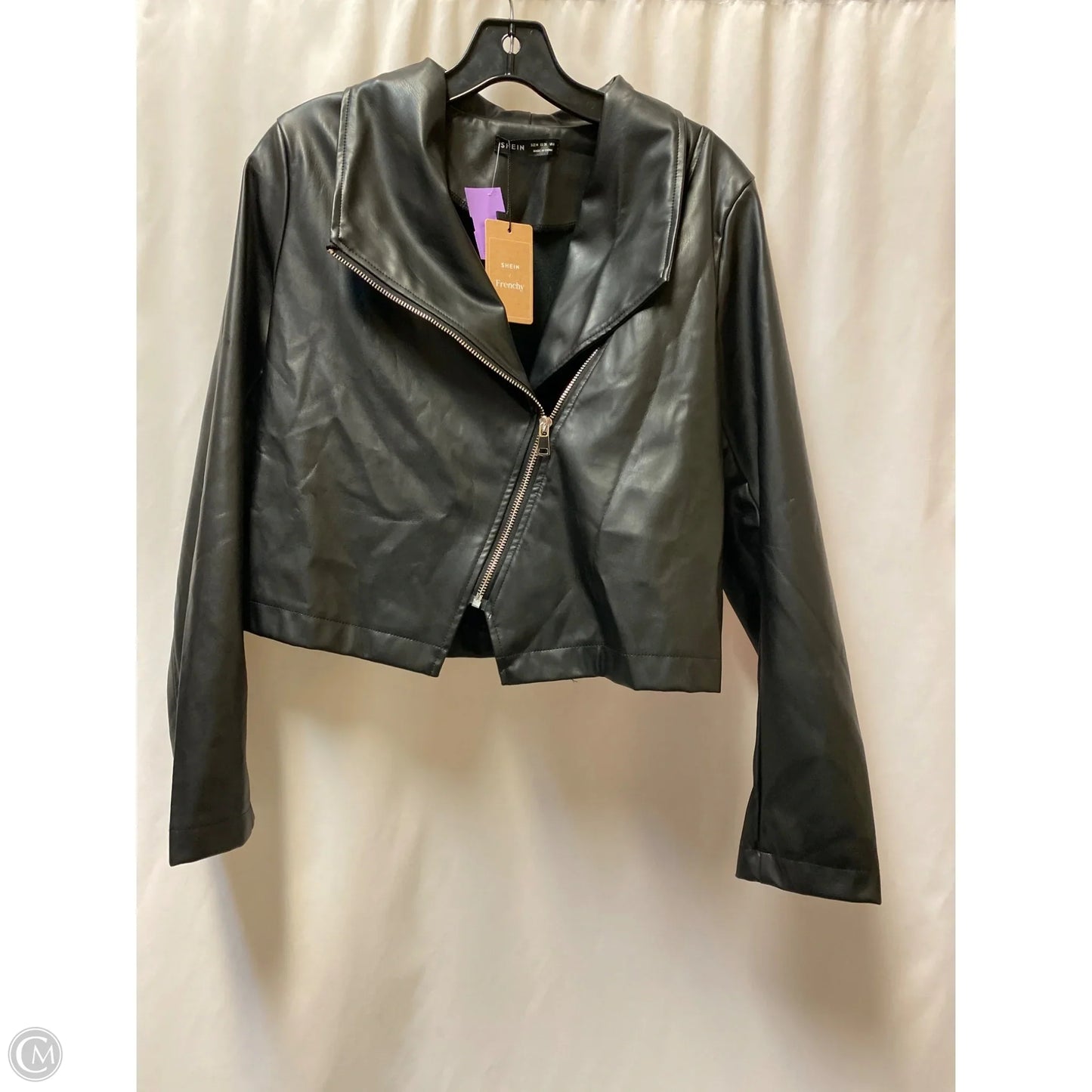 Jacket Moto By Shein In Black, Size: M