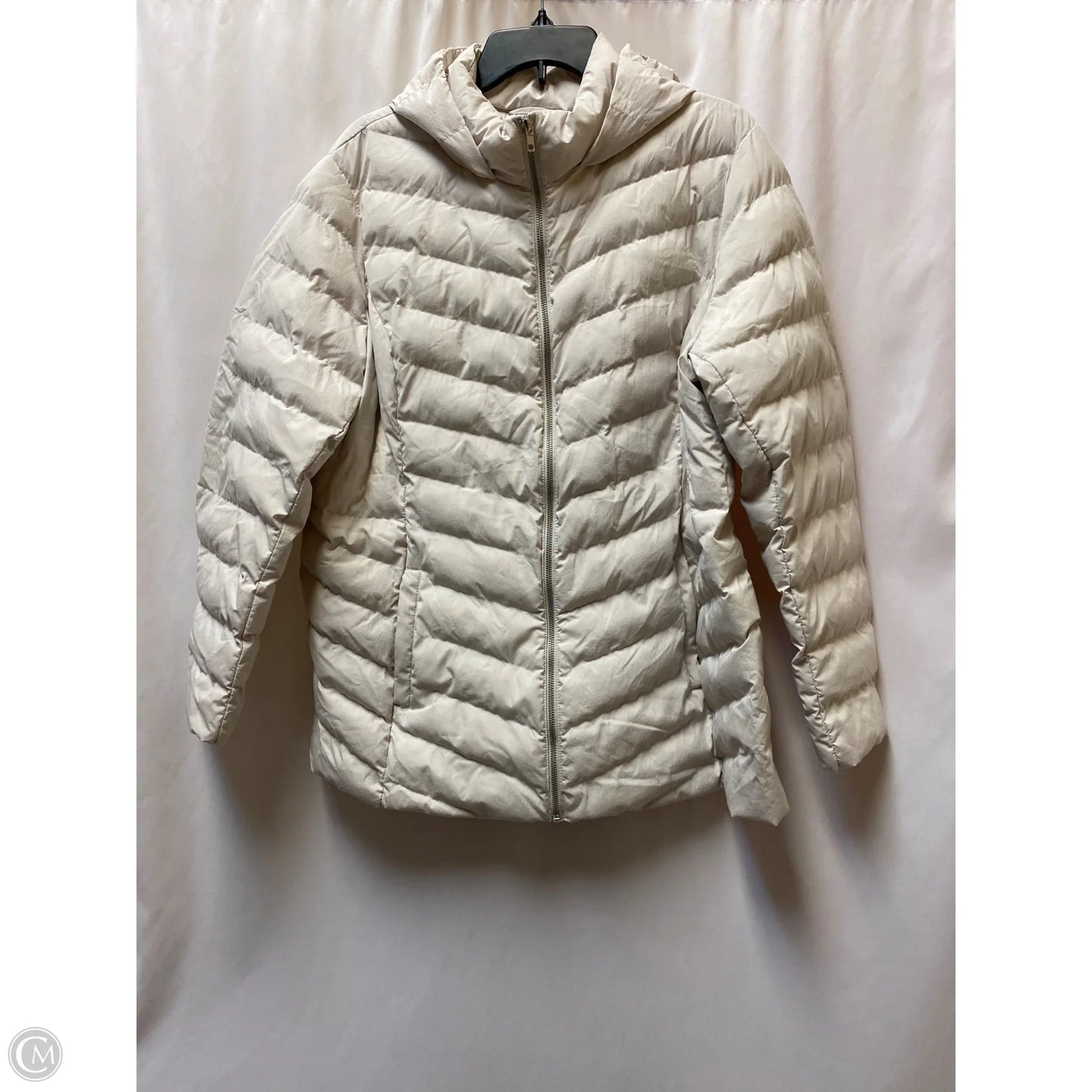 Coat Puffer & Quilted By 32 Degrees In Cream, Size: Xl