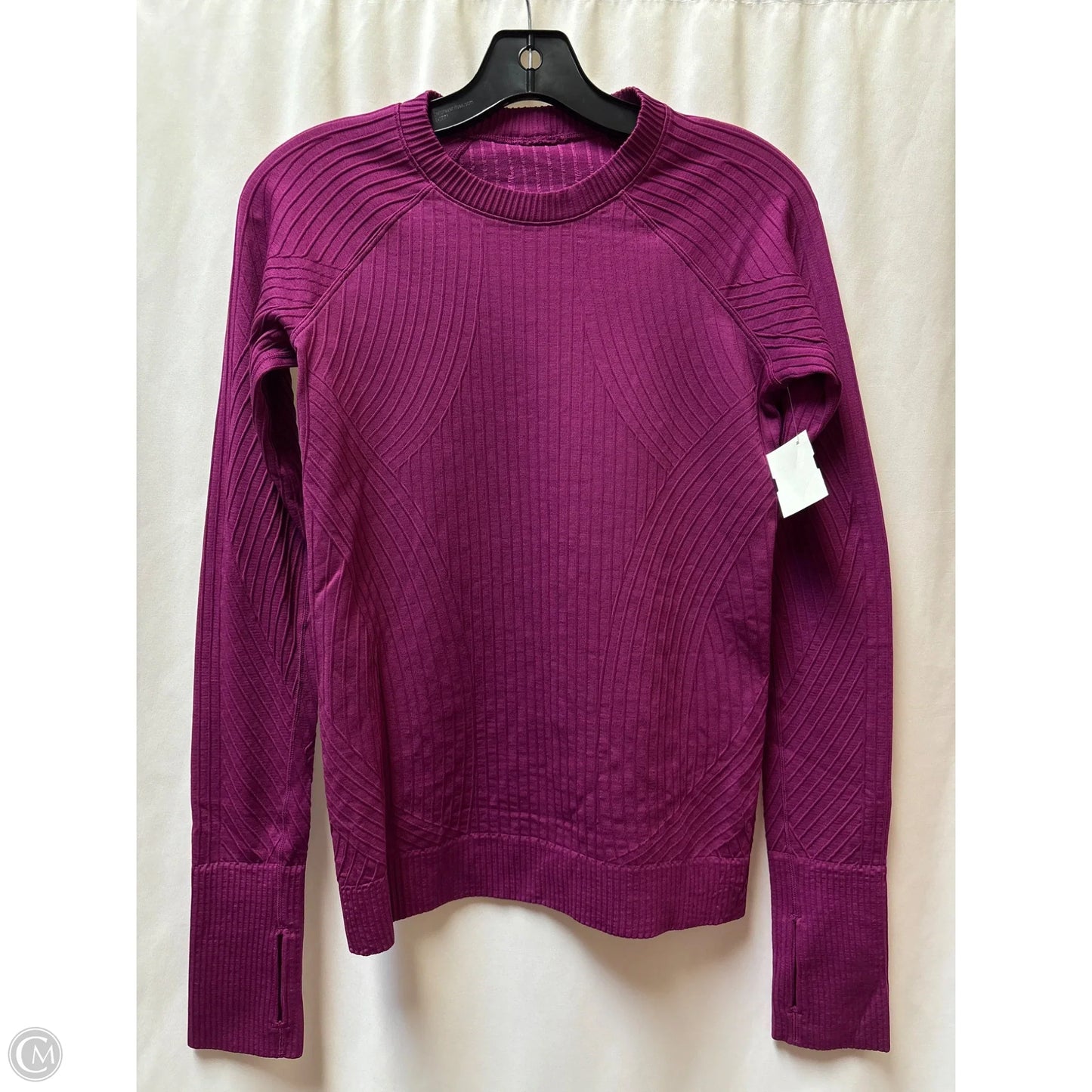 Athletic Top Long Sleeve Crewneck By Lululemon In Purple, Size: M