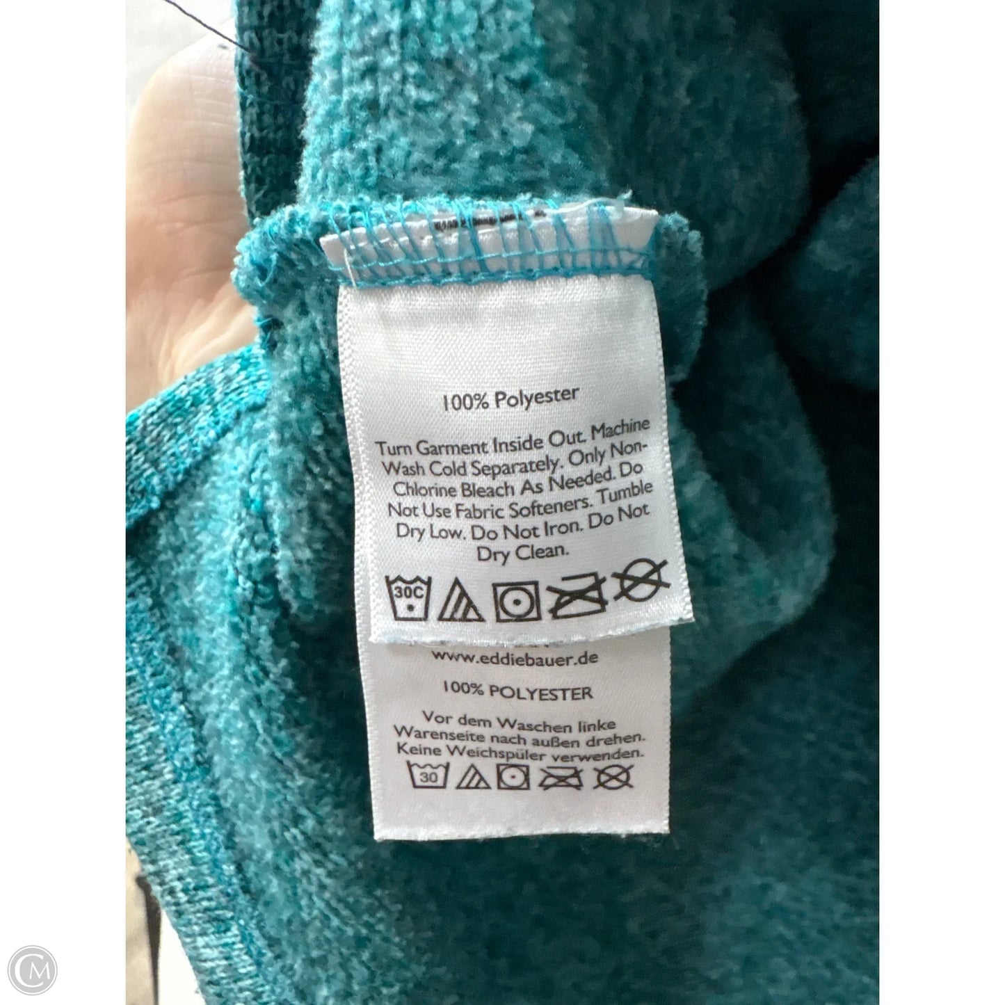 Top Long Sleeve By Eddie Bauer In Teal, Size: L