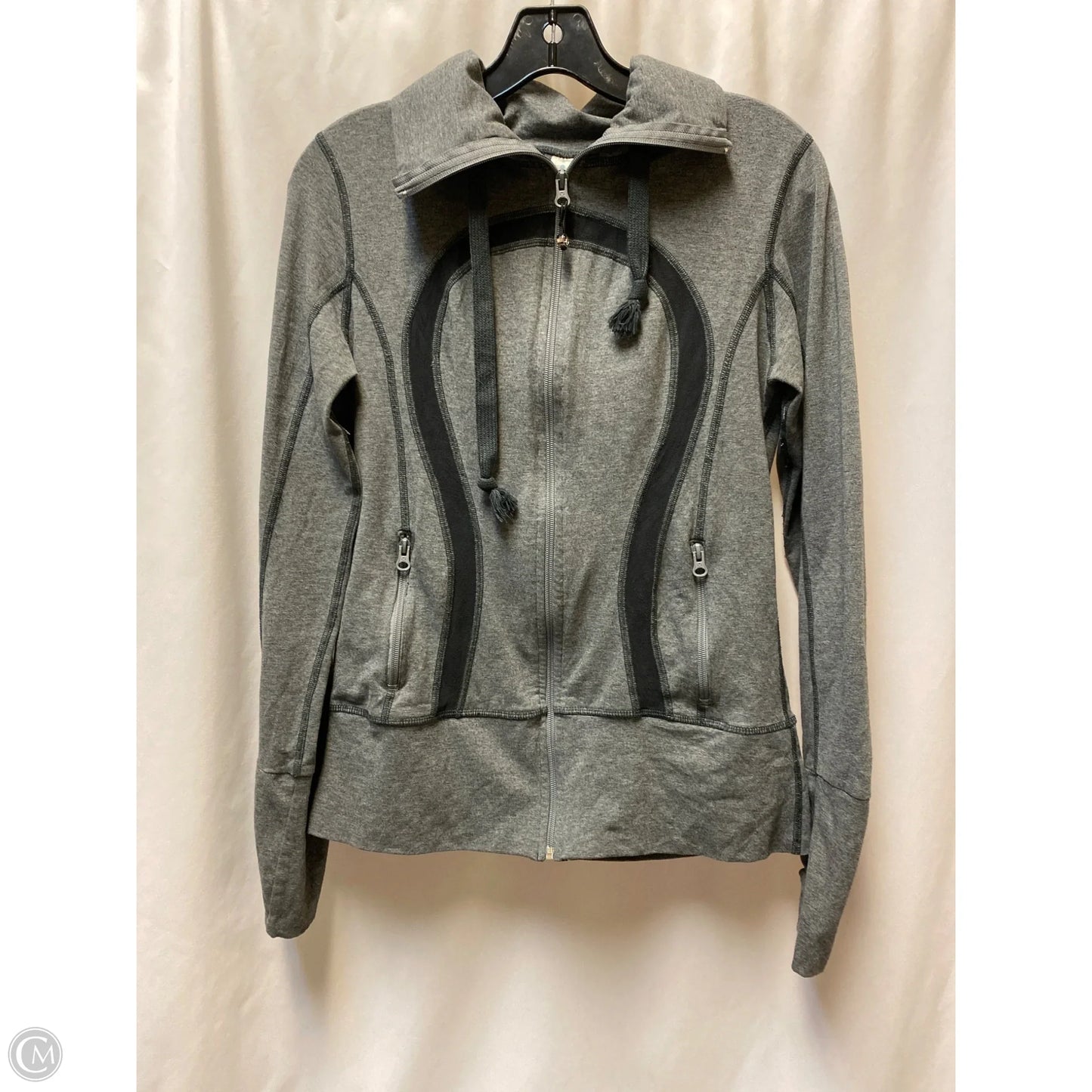 Athletic Sweatshirt Hoodie By Lululemon In Grey, Size: S