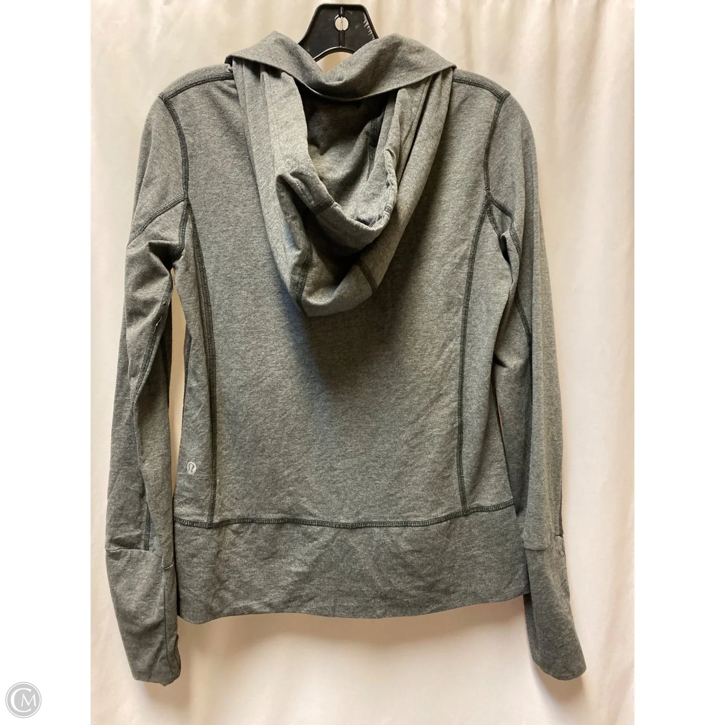 Athletic Sweatshirt Hoodie By Lululemon In Grey, Size: S