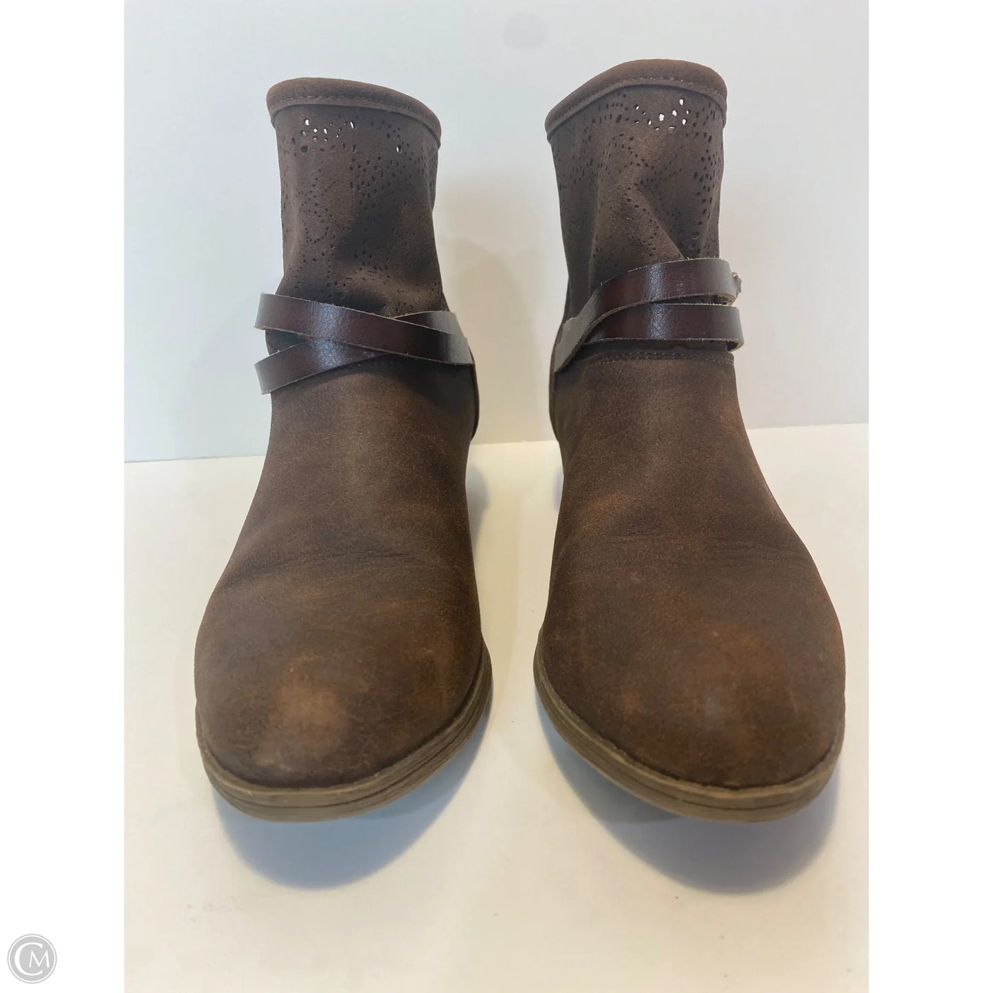 Boots Ankle Heels By Blowfish In Brown, Size: 8