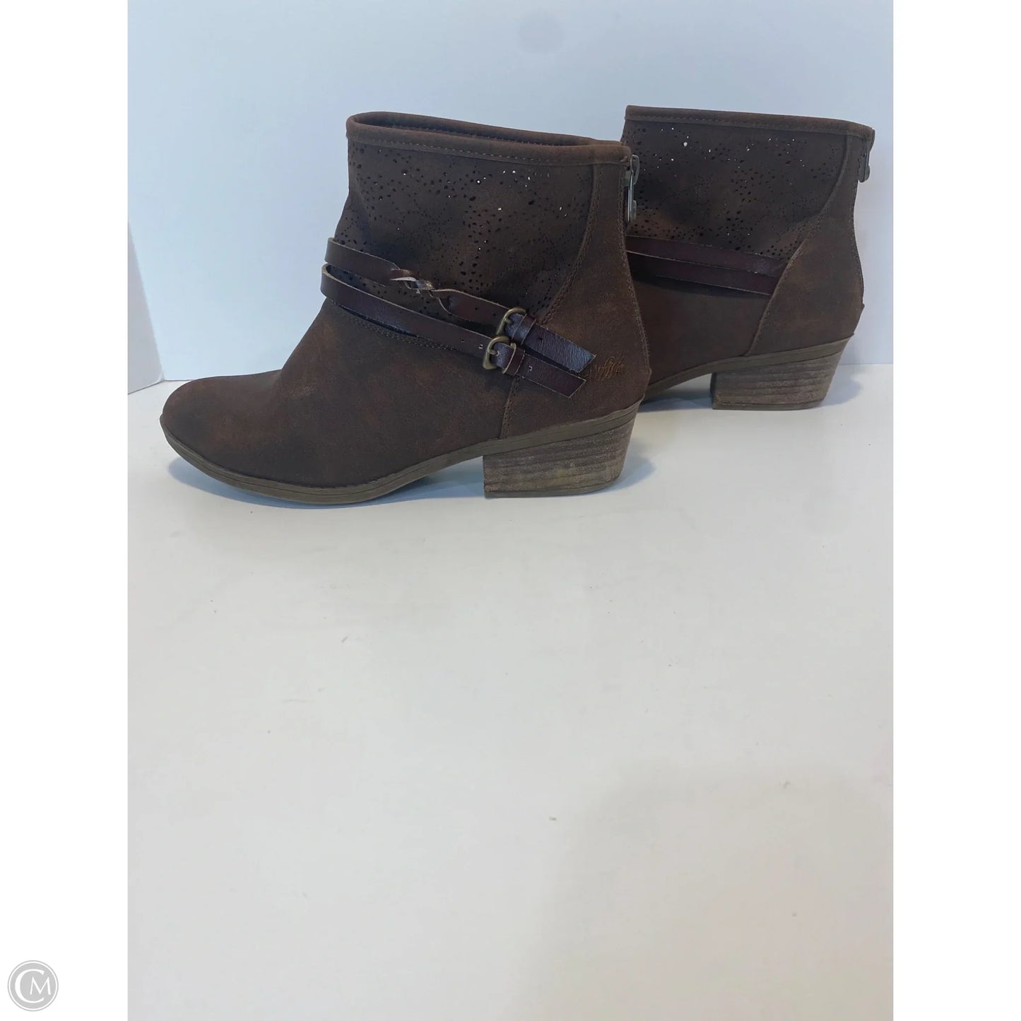 Boots Ankle Heels By Blowfish In Brown, Size: 8