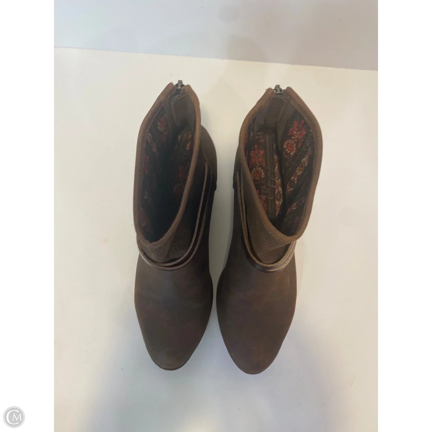 Boots Ankle Heels By Blowfish In Brown, Size: 8