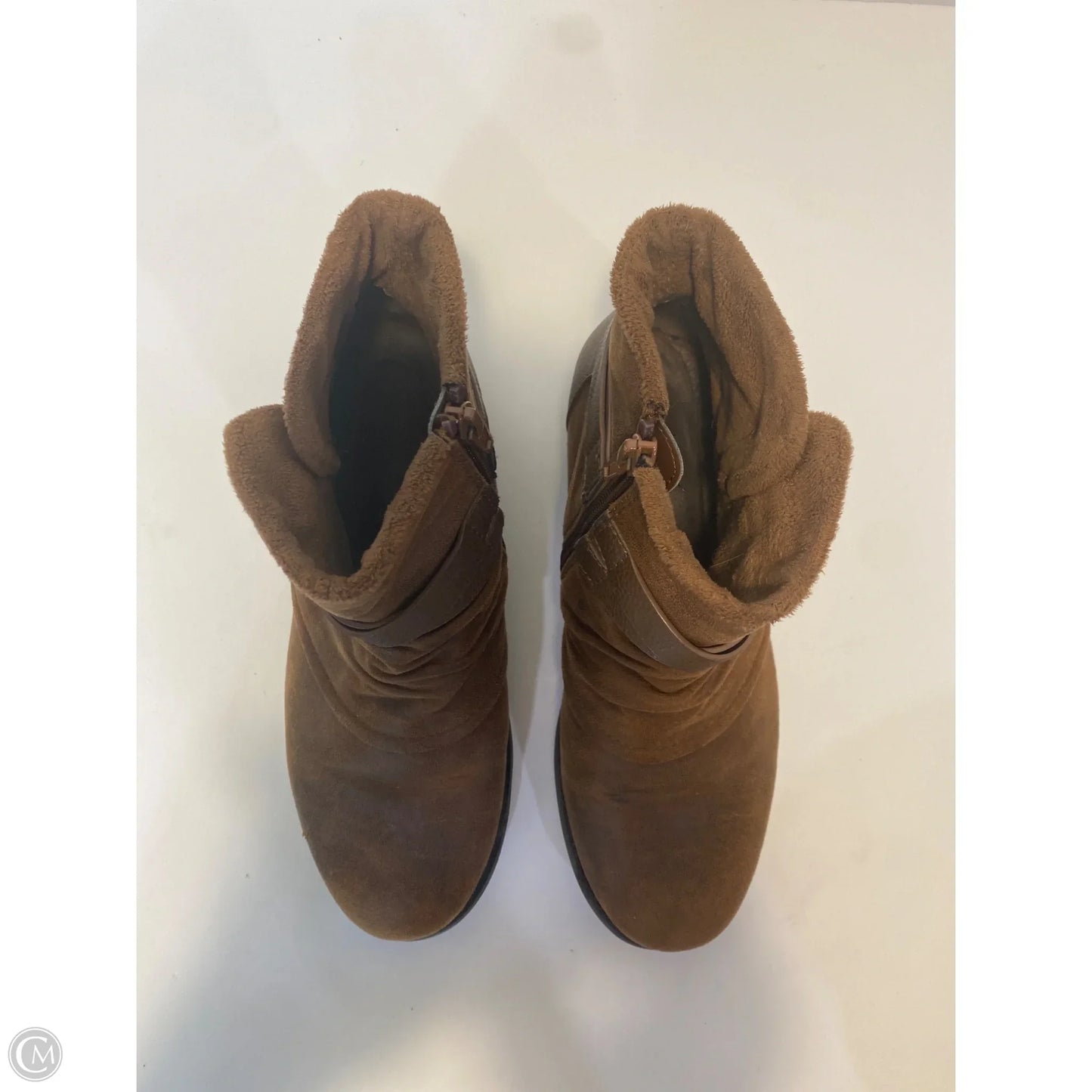 Boots Ankle Flats By Clothes Mentor In Brown, Size: 7