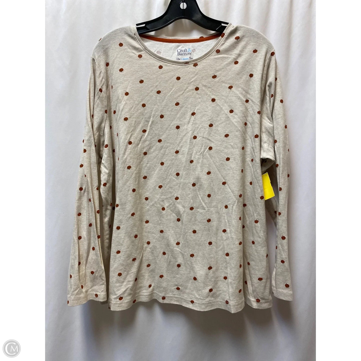 Top Long Sleeve By Croft And Barrow In Orange, Size: 2x