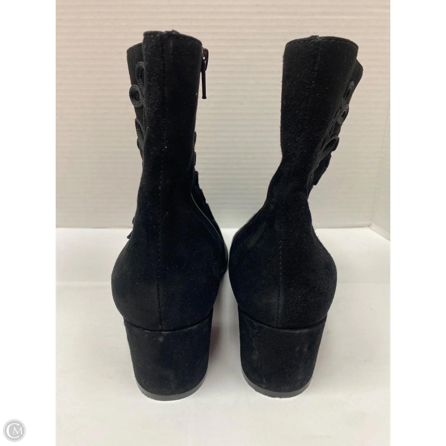 Boots Ankle Heels By Clothes Mentor In Black, Size: 10