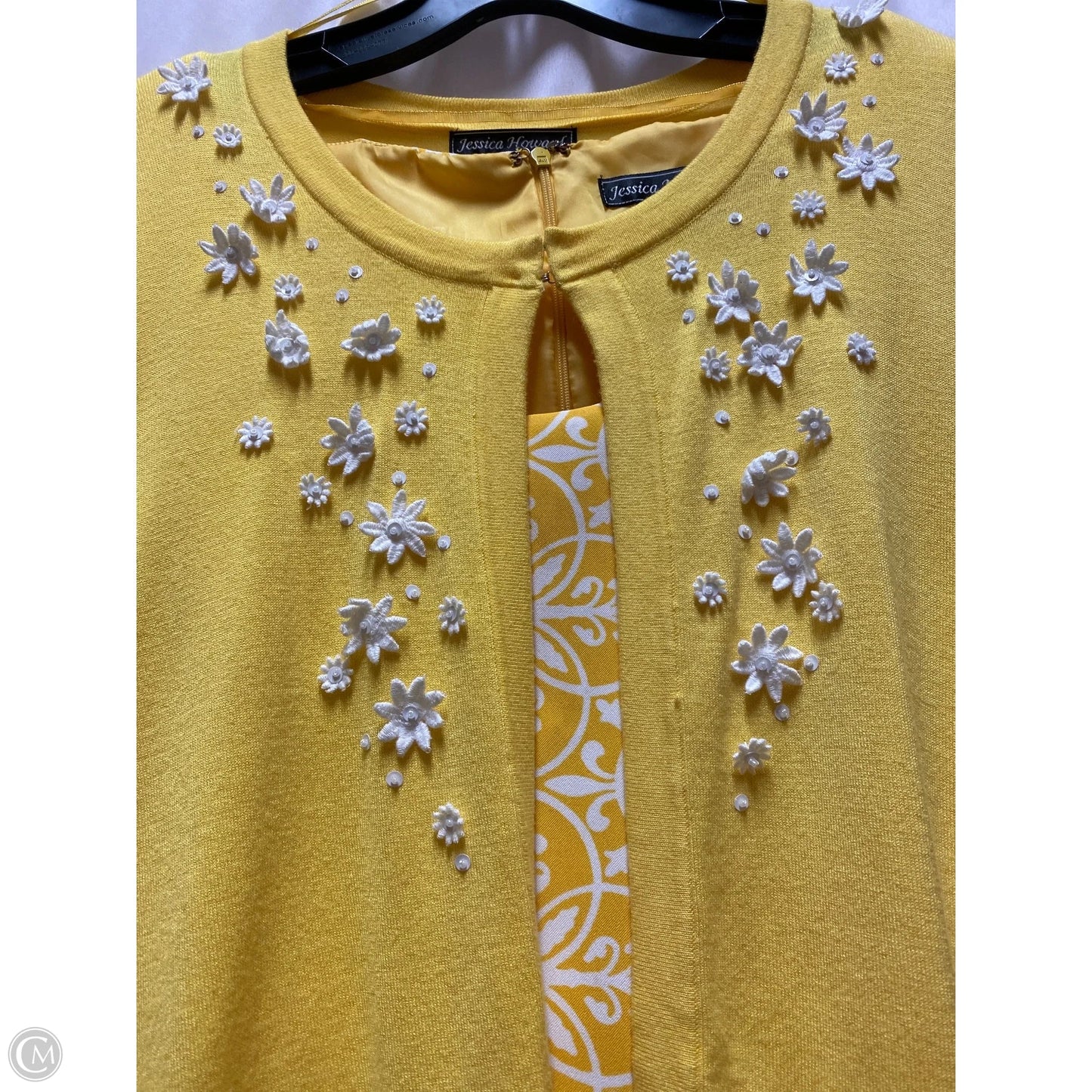 Dress Set 2pc By Jessica Howard In Yellow, Size: Xl
