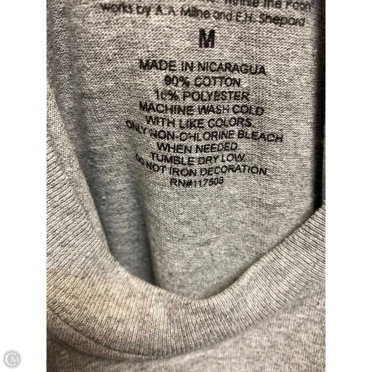 Top Long Sleeve By Disney In Grey, Size: M