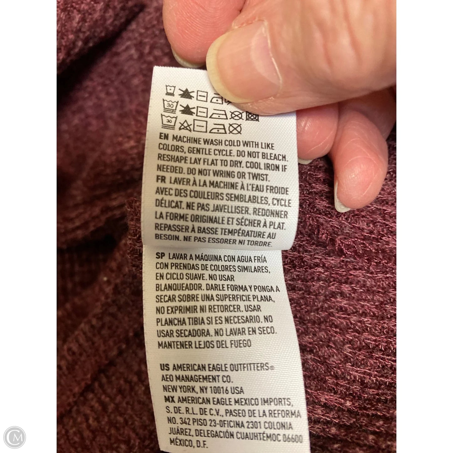 Top Long Sleeve By American Eagle In Pink, Size: Xl