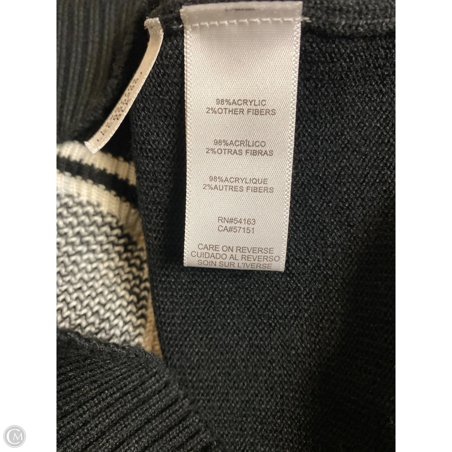 Sweater Designer By Karl Lagerfeld In Black, Size: M