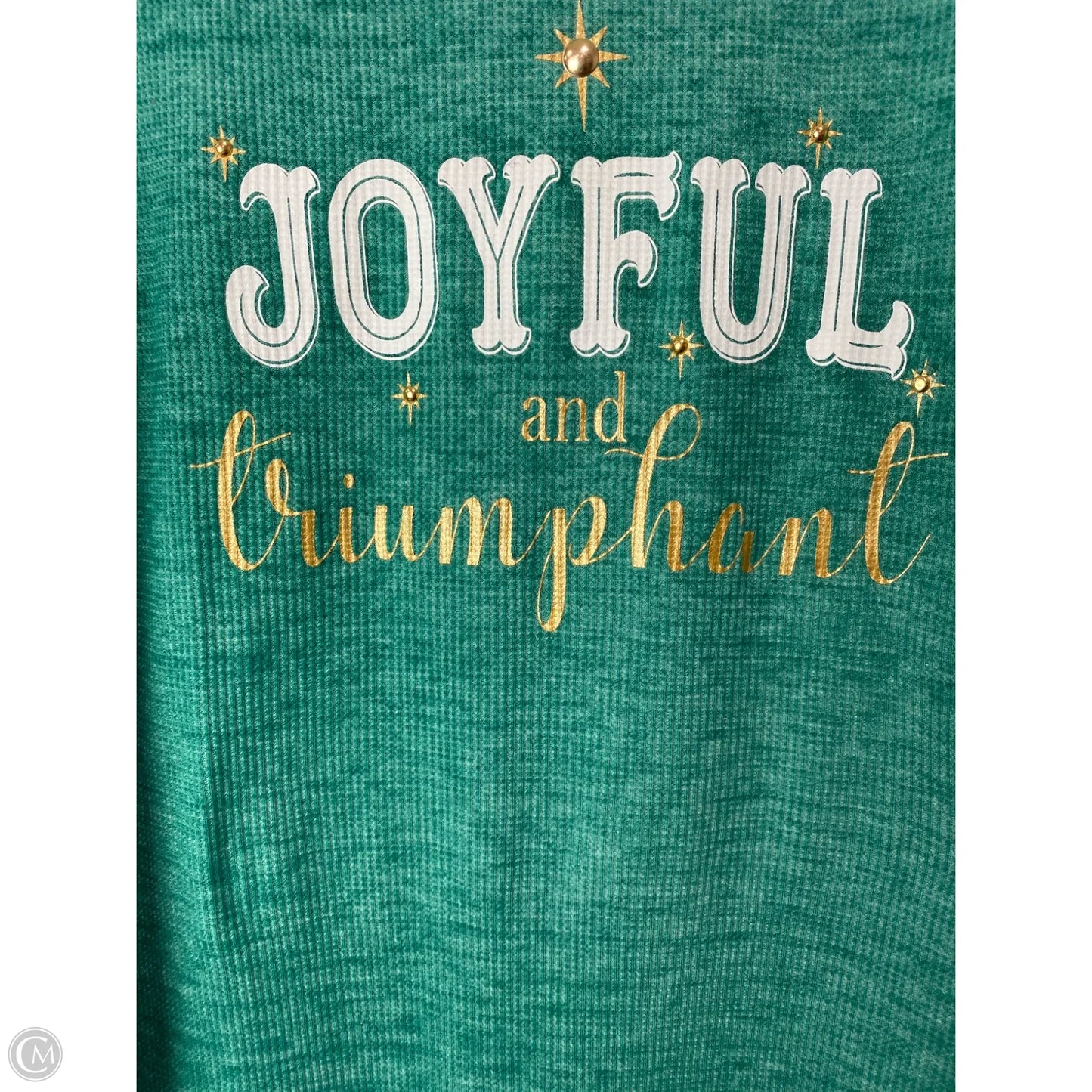 Top Long Sleeve By Cato In Green, Size: M