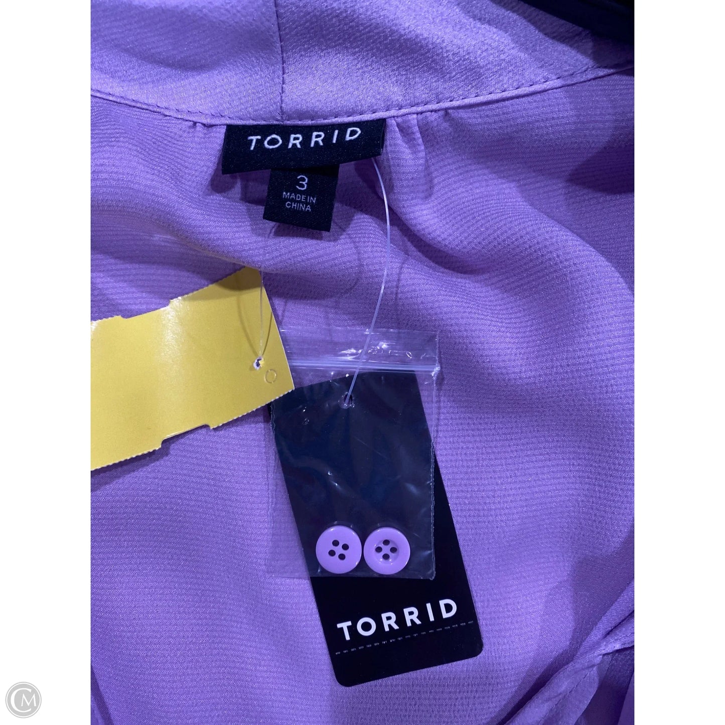 Top Long Sleeve By Torrid In Purple, Size: 3x
