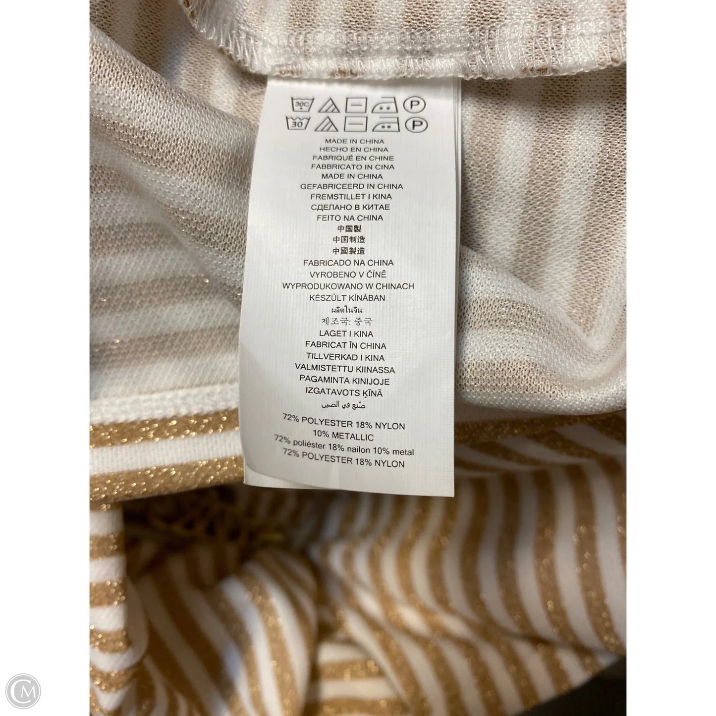 Dress Casual Midi By Michael By Michael Kors In Gold, Size: M