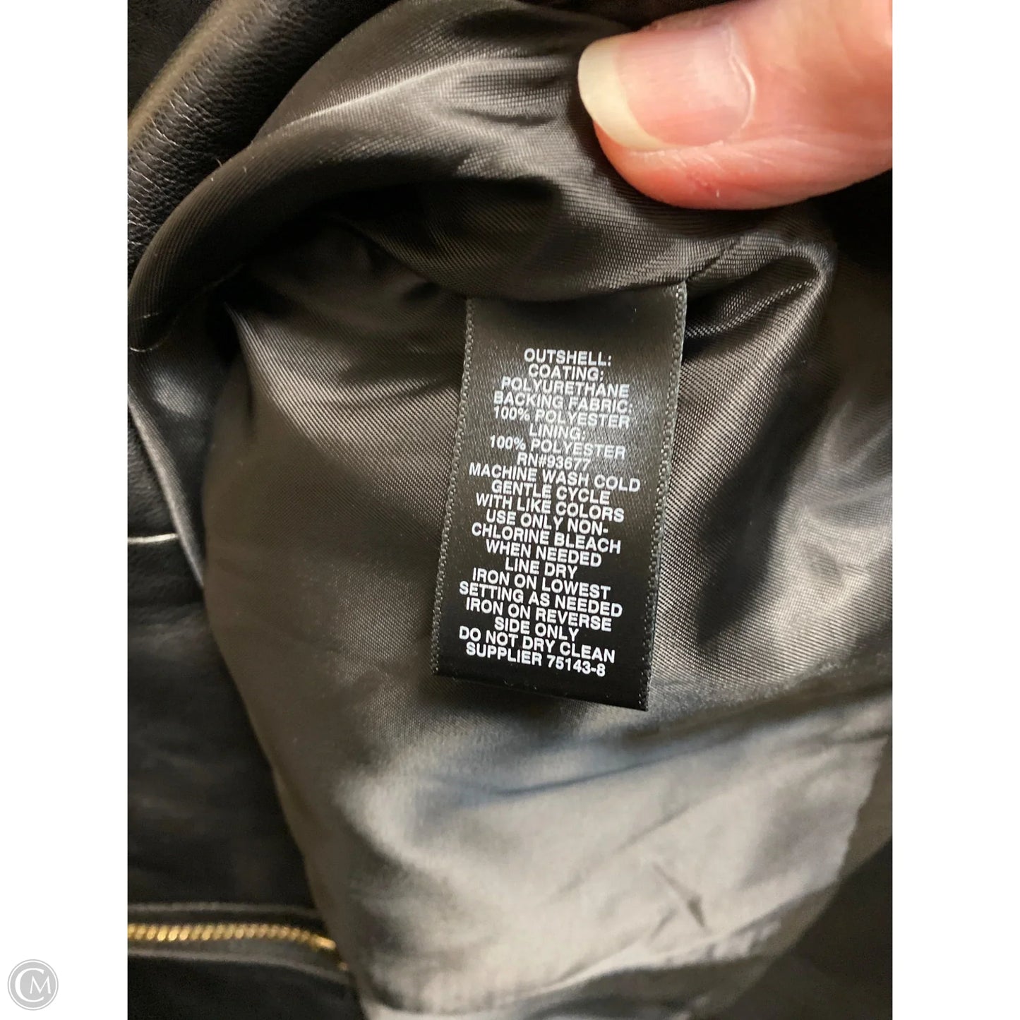 Jacket Moto By Liz Claiborne In Black, Size: Xl