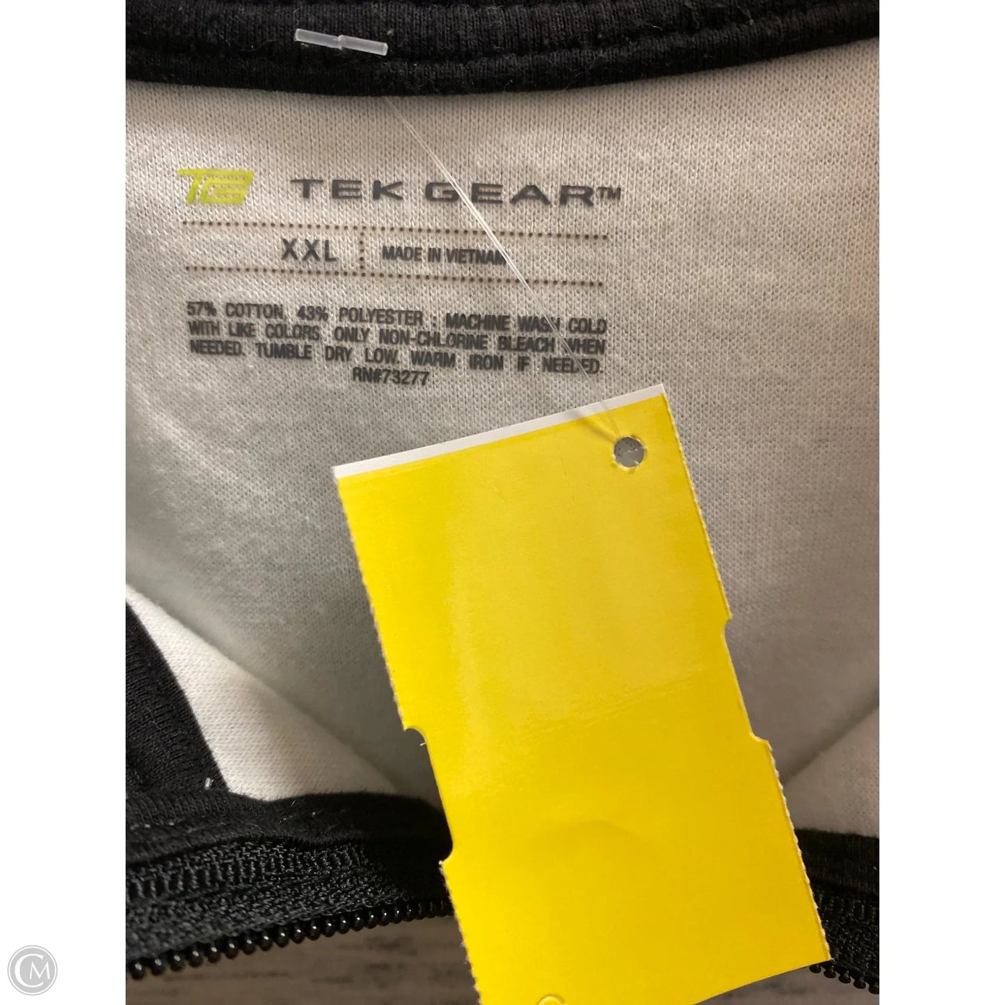 Athletic Jacket By Tek Gear In Black & White, Size: Xxl