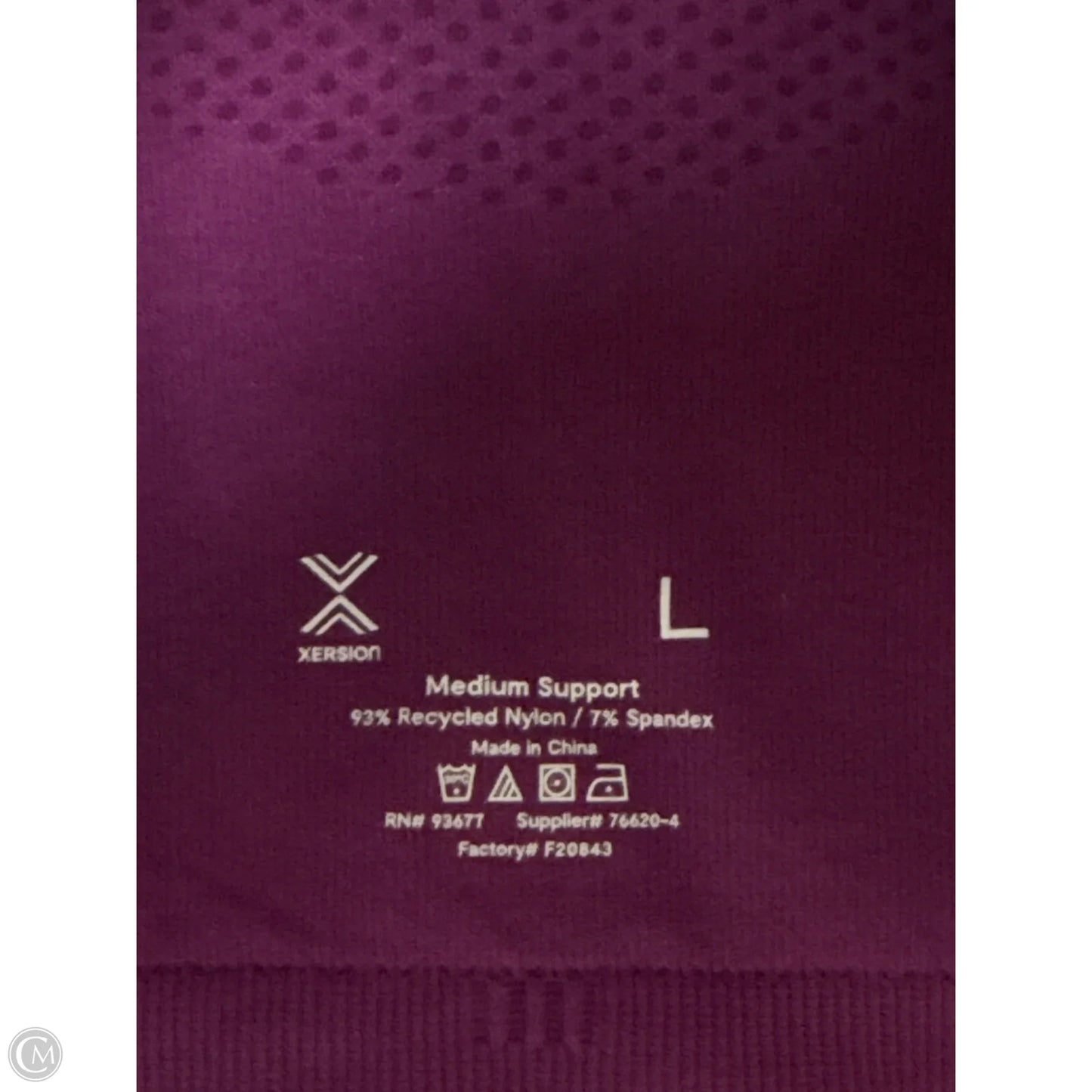 Athletic Bra By Clothes Mentor In Purple, Size: L