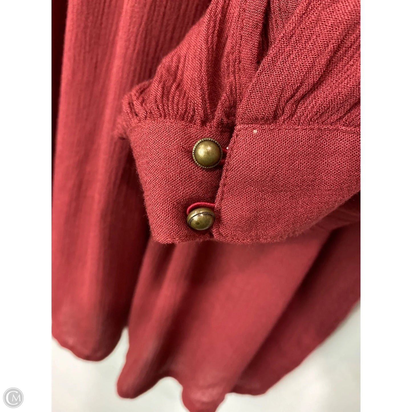 Top Long Sleeve By Lucky Brand In Maroon, Size: Xxl