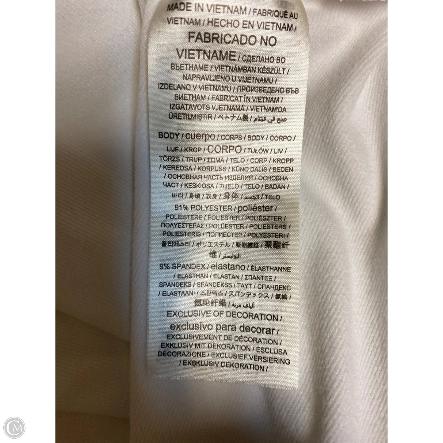 Athletic Top Long Sleeve Hoodie By Nike In White, Size: L