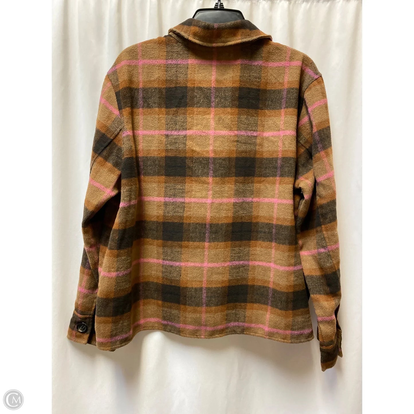 Jacket Shirt By Bb Dakota In Brown, Size: Xxl