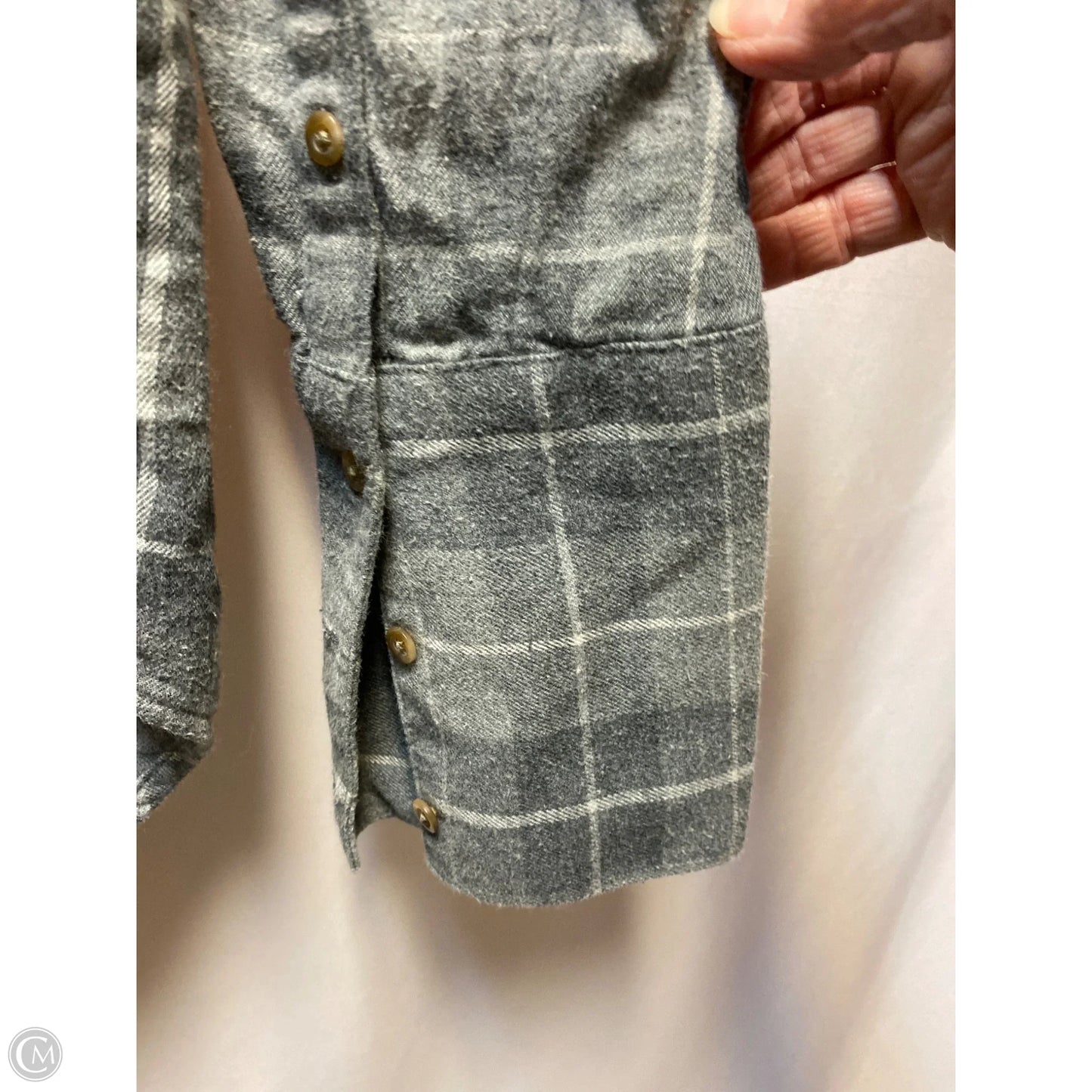 Top Long Sleeve By Madewell In Grey, Size: Xs