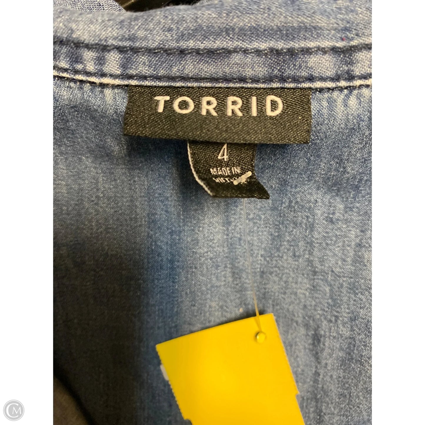 Top Long Sleeve By Torrid In Blue, Size: 4x