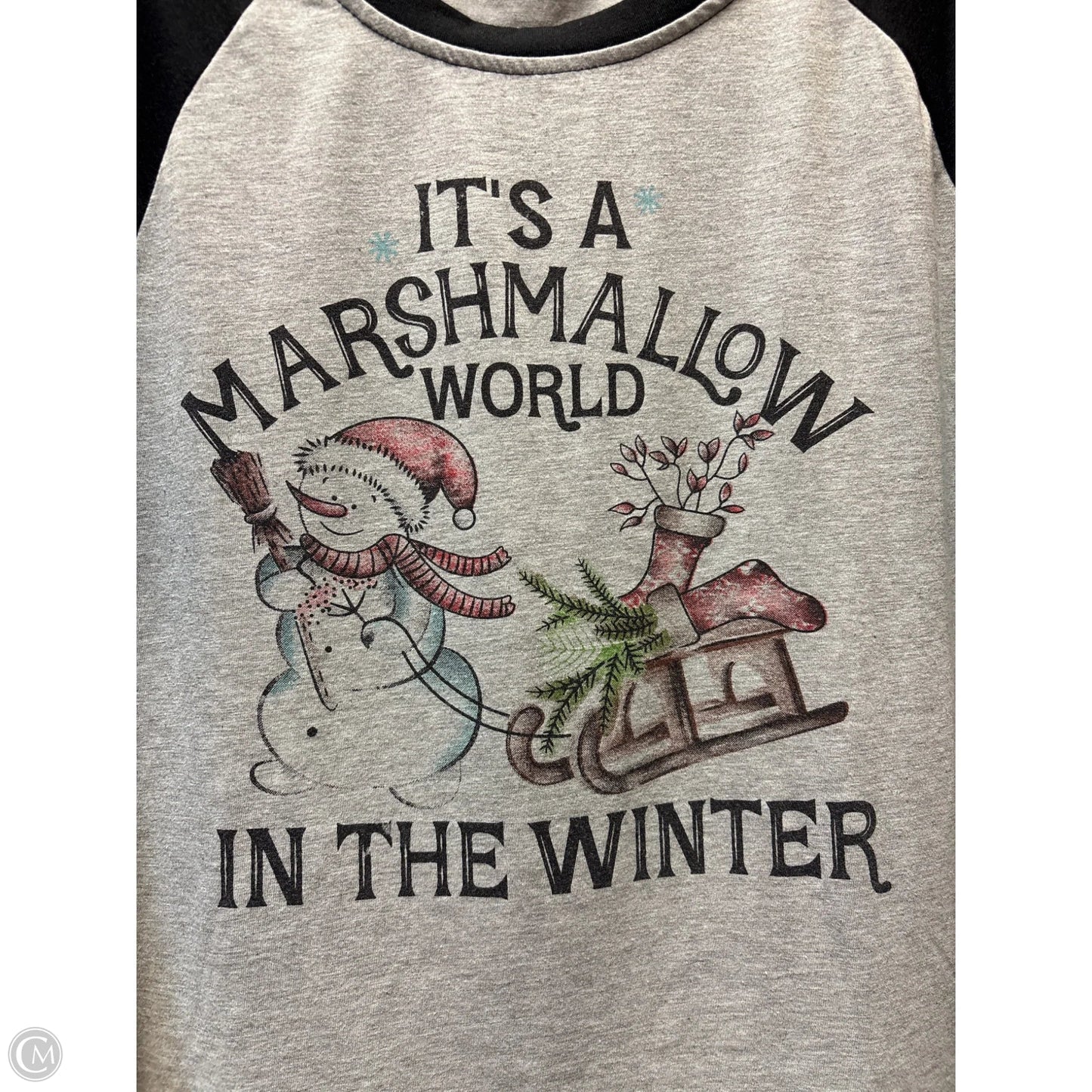 Top Long Sleeve By Clothes Mentor In Grey, Size: L