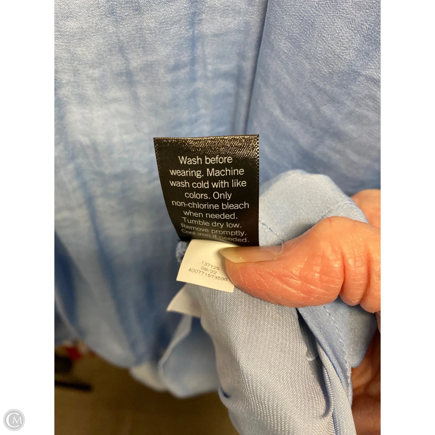 Top Short Sleeve By Simply Vera In Blue, Size: Xl