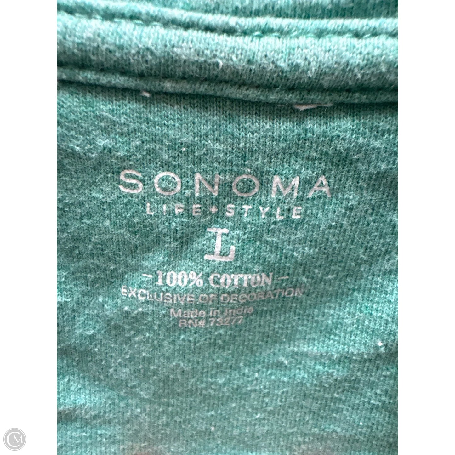 Sweatshirt Hoodie By Sonoma In Green, Size: L