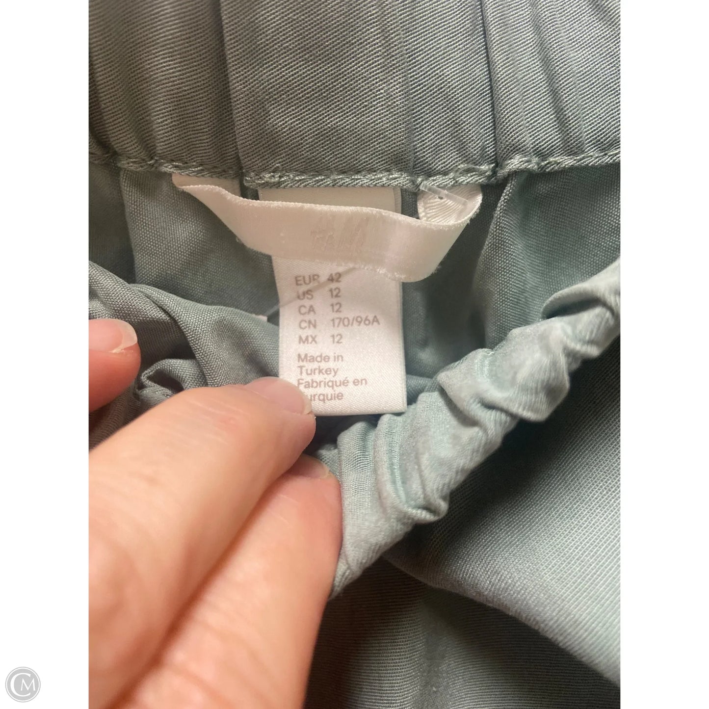 Top Short Sleeve By H&m In Green, Size: L