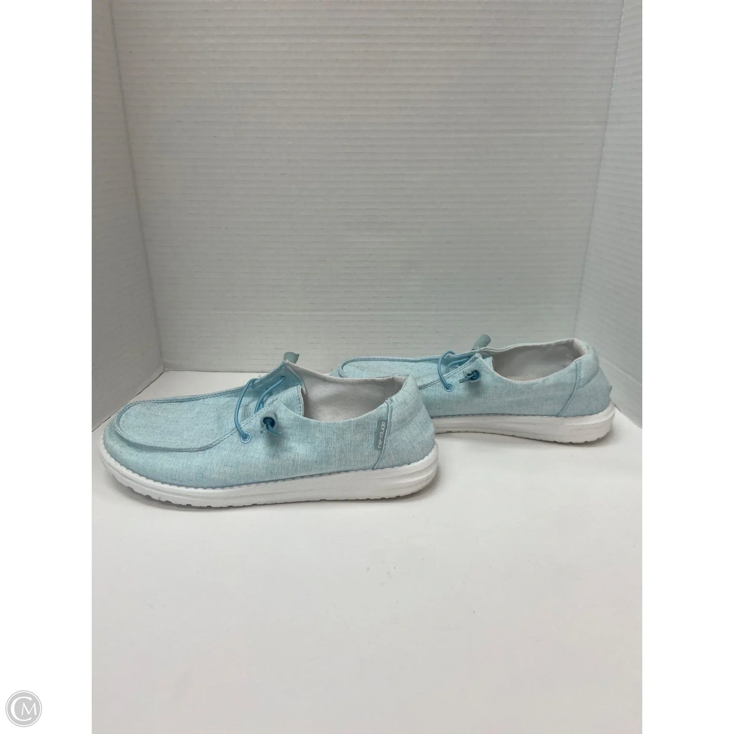 Shoes Flats By Hey Dude In Blue, Size: 8