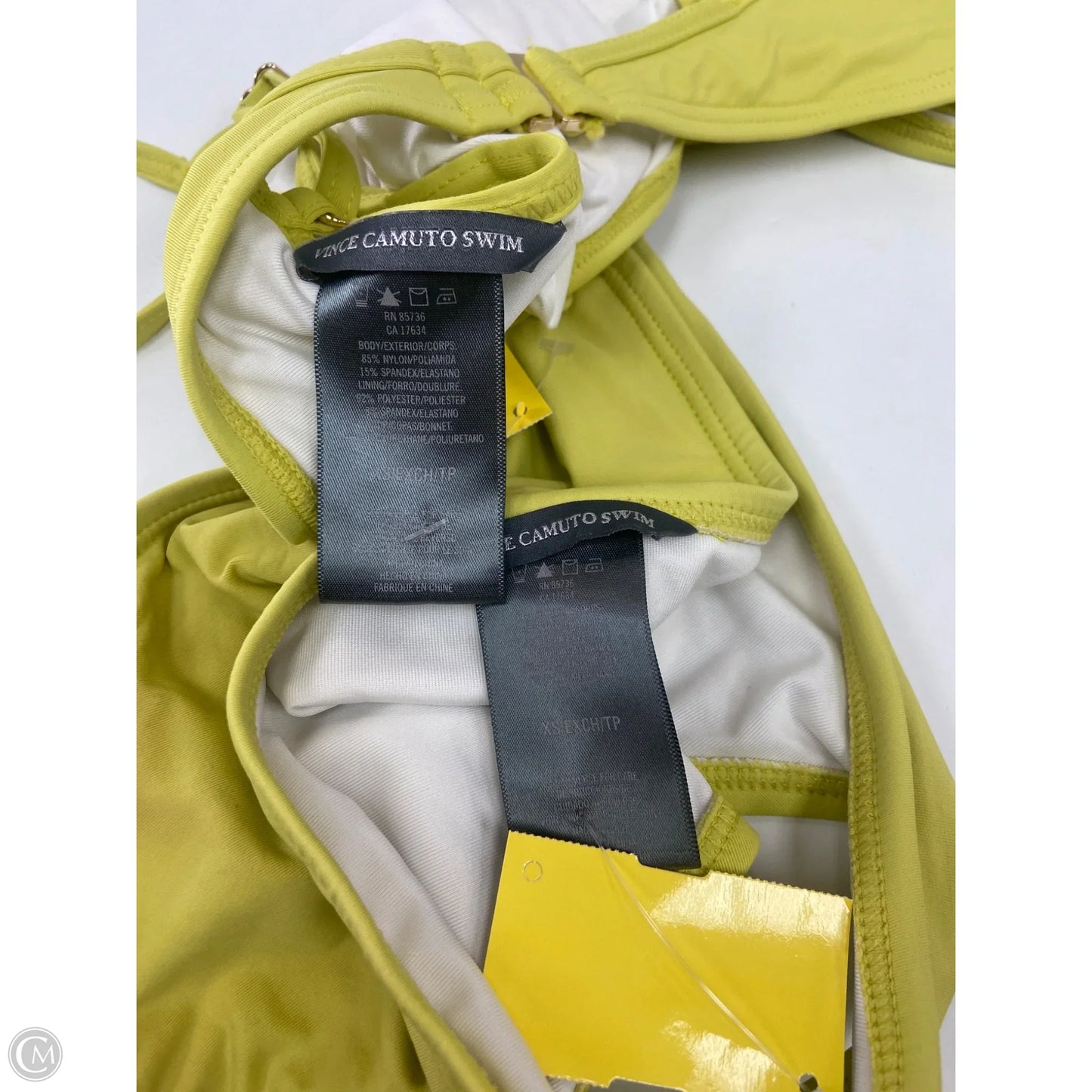 Swimsuit 2pc By Vince Camuto In Yellow, Size: Xs