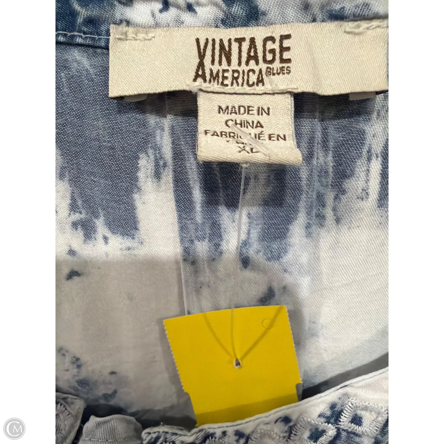 Top Long Sleeve By Vintage America In Blue, Size: Xl